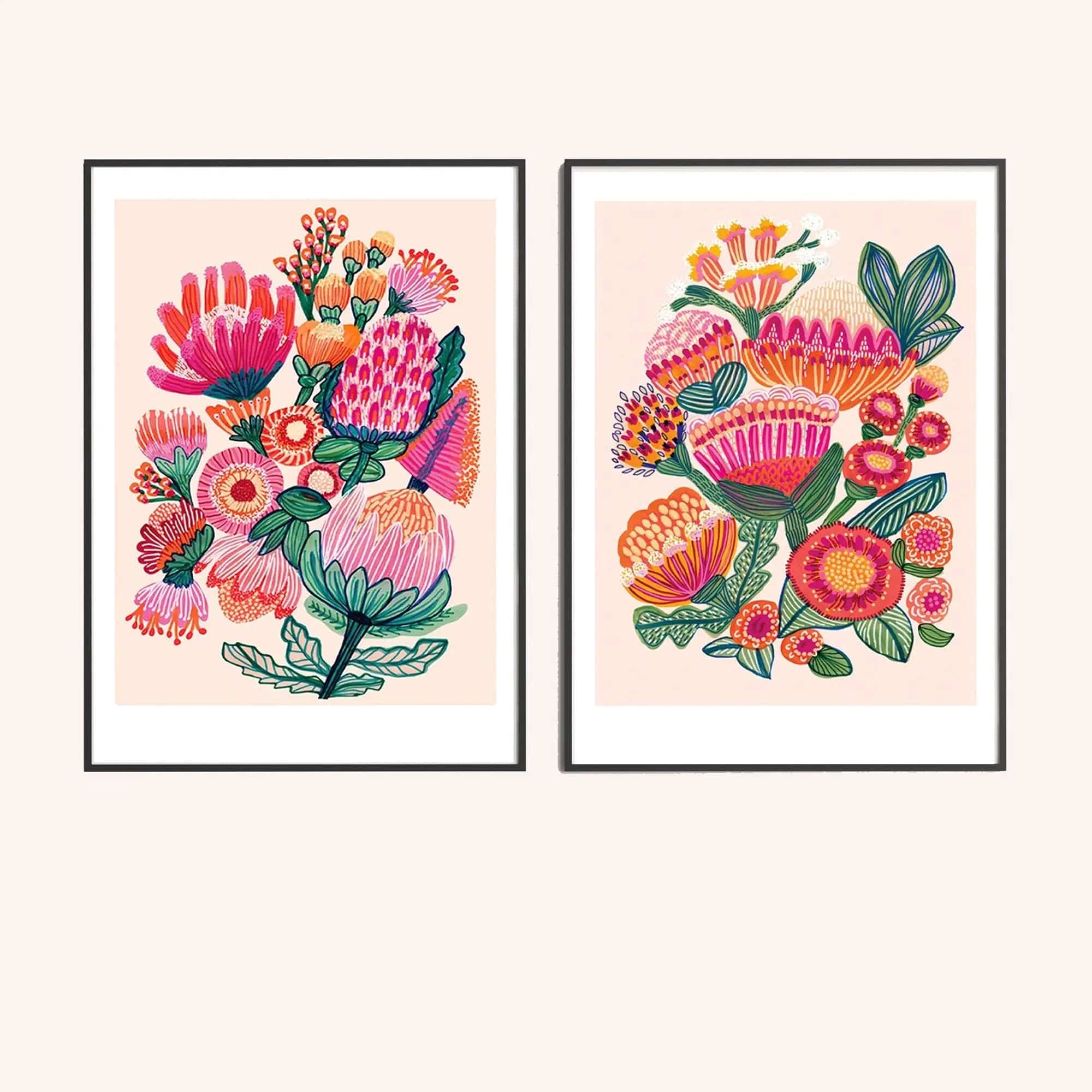 Australian Flowers Floral Wall Art Prints - Botanical Home Decor for Living Room, Bedroom & Office | Perfect for Farmhouse, Boho & Modern Interior Design
