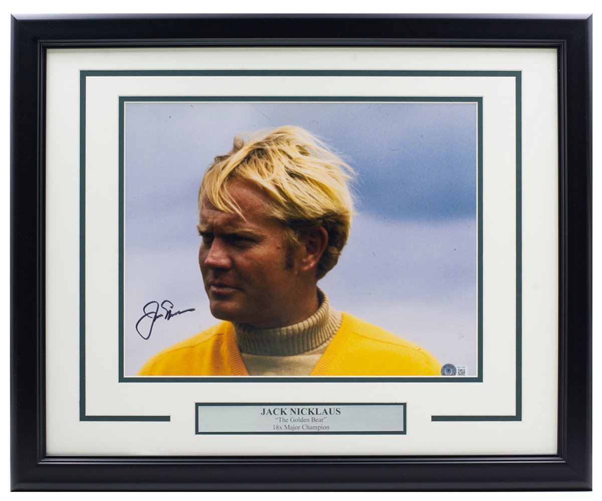 Authentic Jack Nicklaus Signed 11x14 Golf Photo with BAS LOA Certificate - Perfect for Sports Memorabilia Collectors & Golf Enthusiasts - Great for Man Cave, Office Decor or Gift