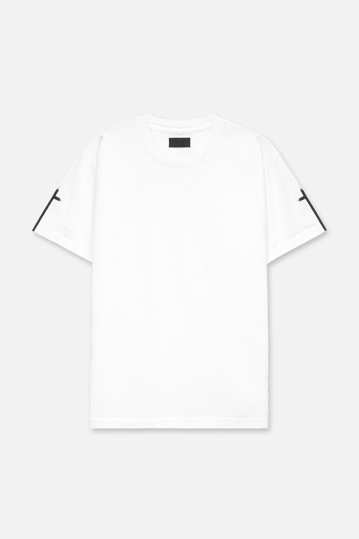 Colt Tee - White with Black Sleeve Cross Design | Stylish Unisex T-Shirt for Casual Wear, Street Fashion & Everyday Outfits