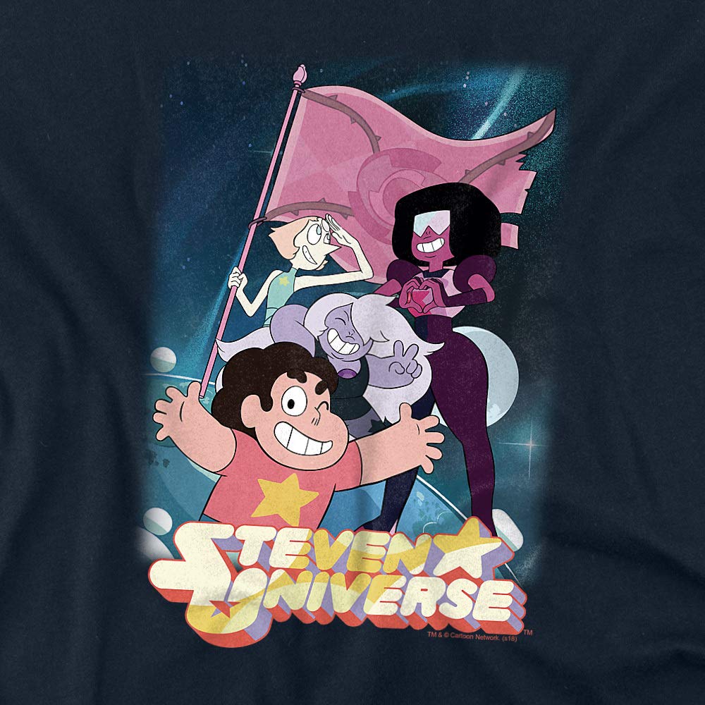 Steven Universe Crystal Gem Flag Women's T-Shirt | Official Cartoon Network Graphic Tee | Casual Wear & Cosplay Outfit for Fans
