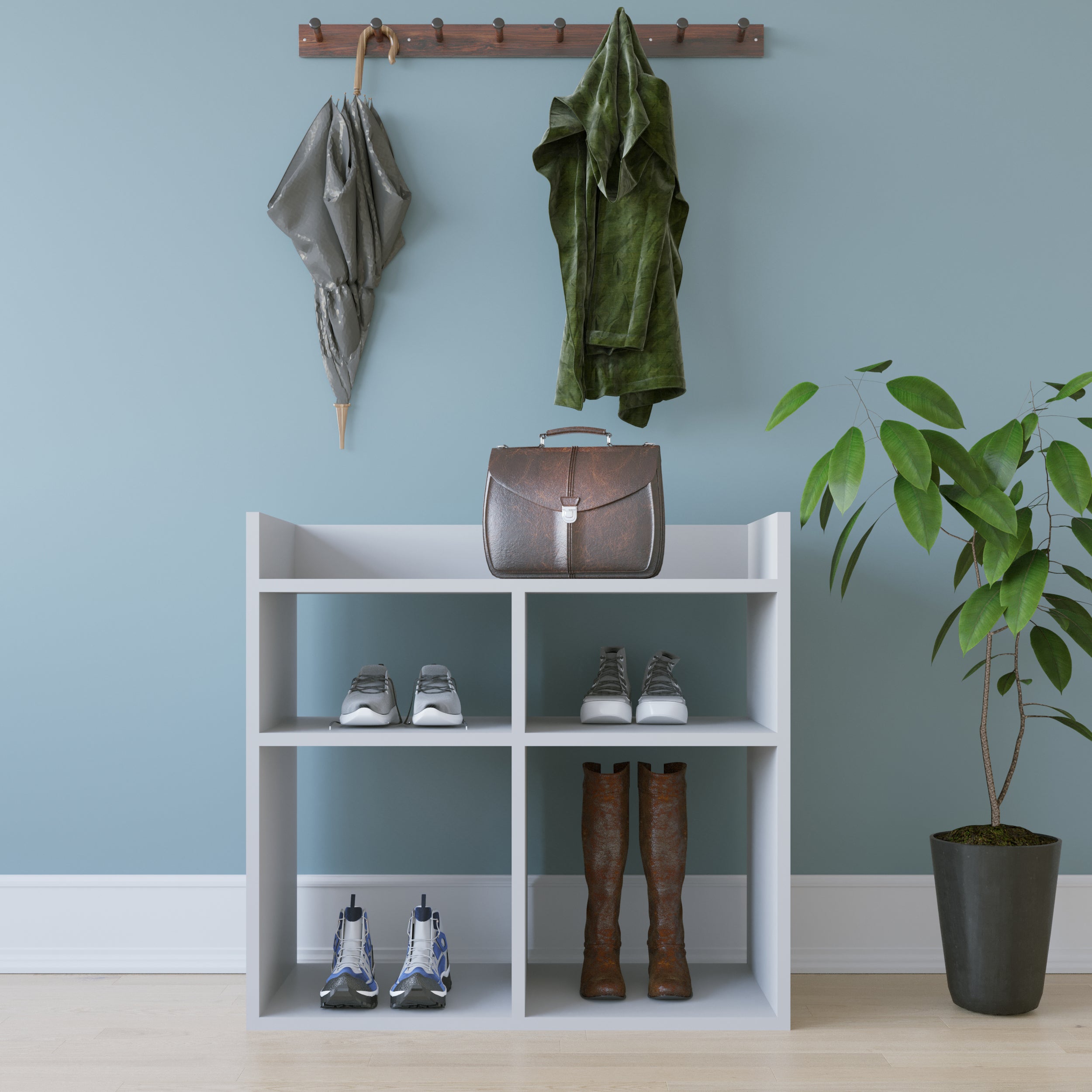 Vista Shoe Rack Organizer - 12 Pair Stackable Shoe Shelf for Entryway, Closet & Bedroom Storage - Space Saving Shoe Storage Solution for Home & Office Organization