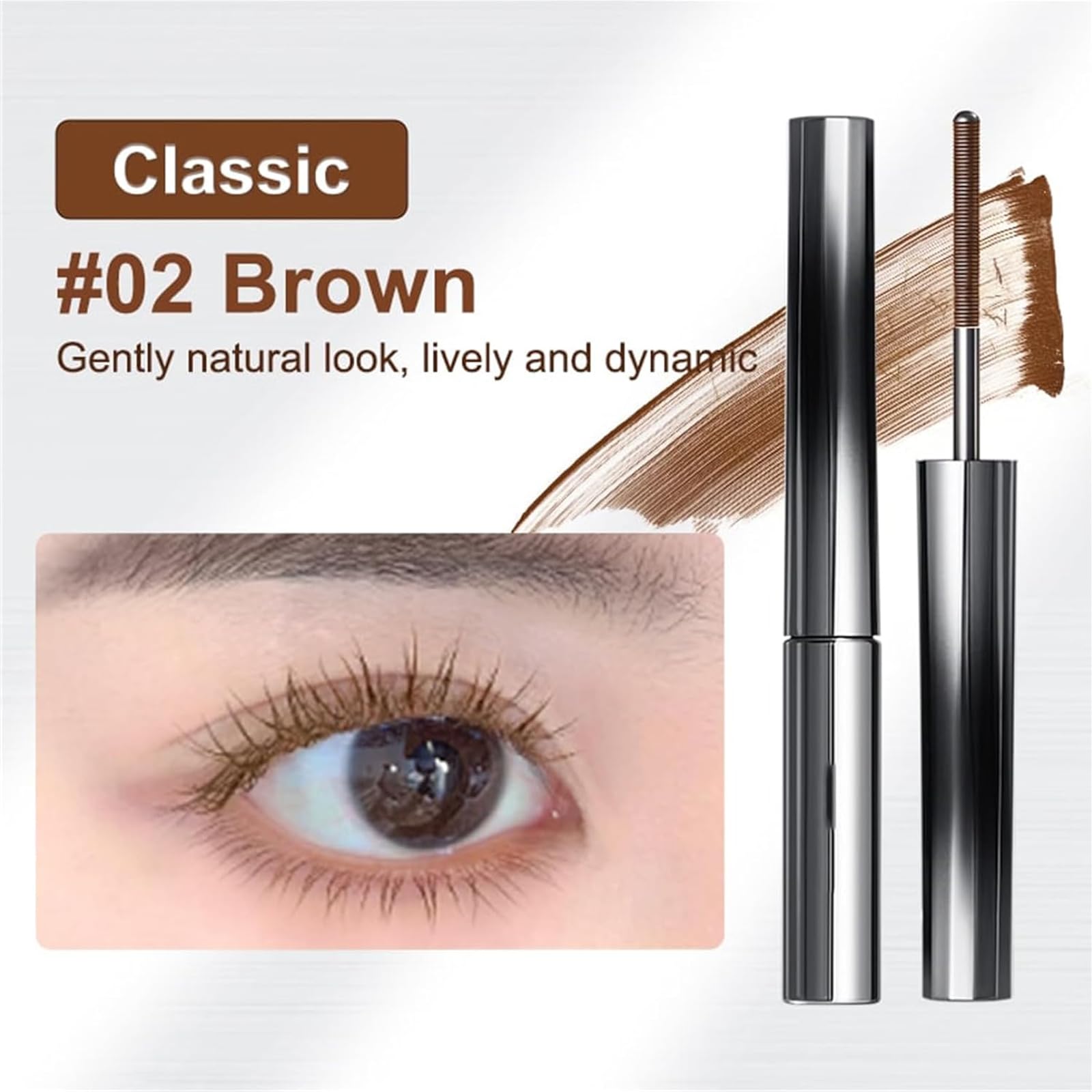 Judy 3D Curling Eyelash Mascara - Waterproof, Lengthening & Volumizing Iron Brush Mascara for Natural Look | Long Lasting Bristle-Free Formula (1PC) | Perfect for Daily Wear, Night Out & Special Occasions