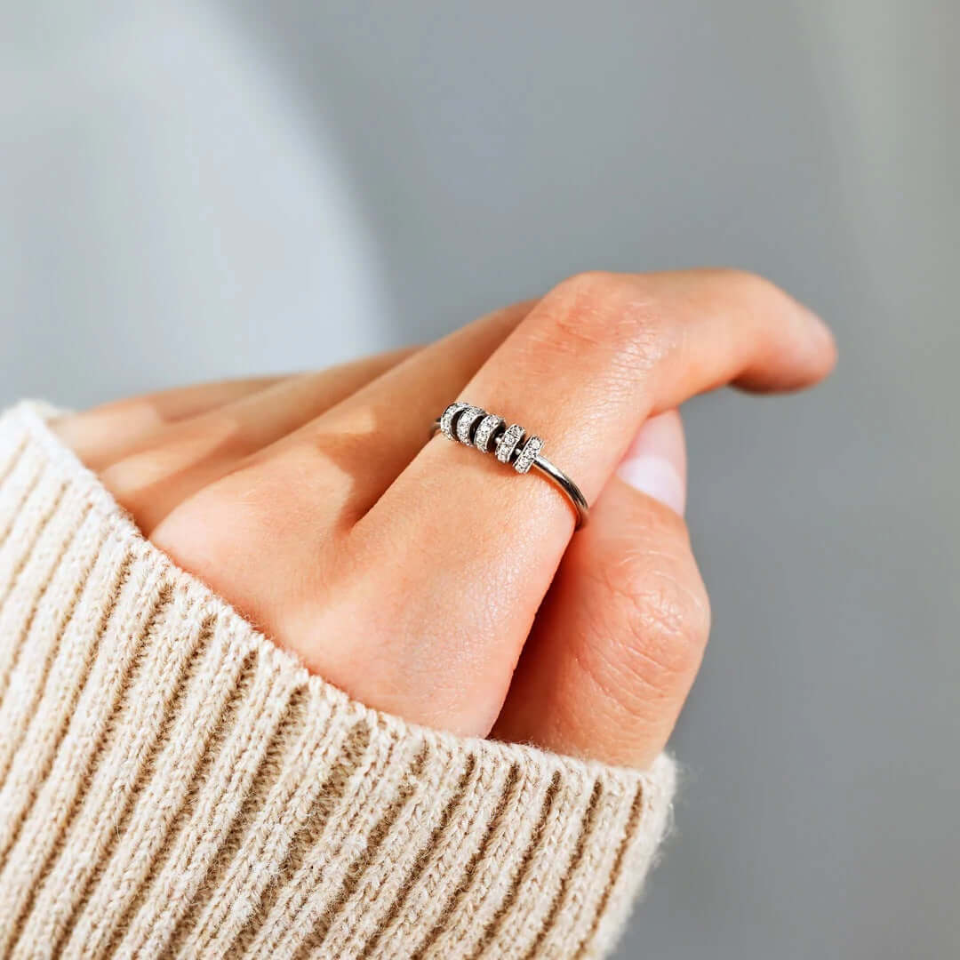 Women's Anxiety Relief Fidget Spinner Ring - Stress & Focus Tool for ADHD, OCD, Anxiety | YS000 | Perfect for Office, School, Travel & Meditation
