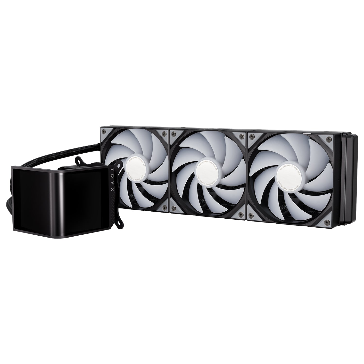 TRYX PANORAMA SE 360mm AIO Liquid CPU Cooler with ARGB Lighting - Black/White | High-Performance Cooling for Gaming PCs & Workstations | Perfect for Overclocking & Silent Operation