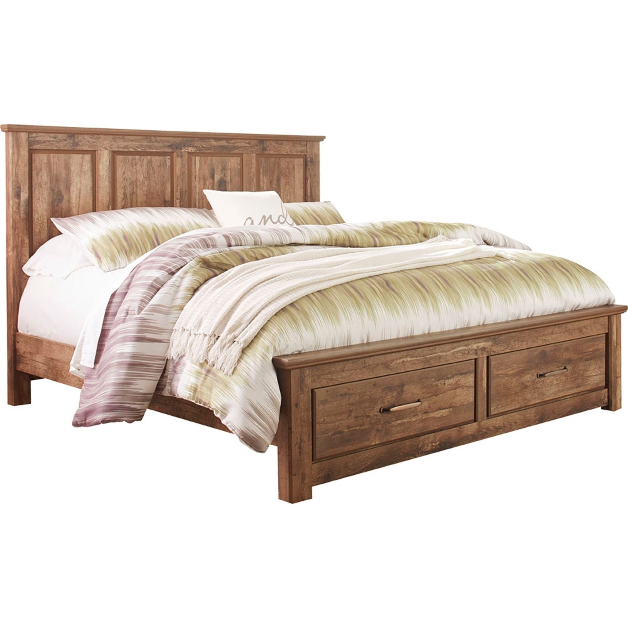 Blaneville 4-Piece Queen Size Bed Frame with Underbed Storage Drawers - Modern Bedroom Furniture for Small Spaces & Guest Rooms