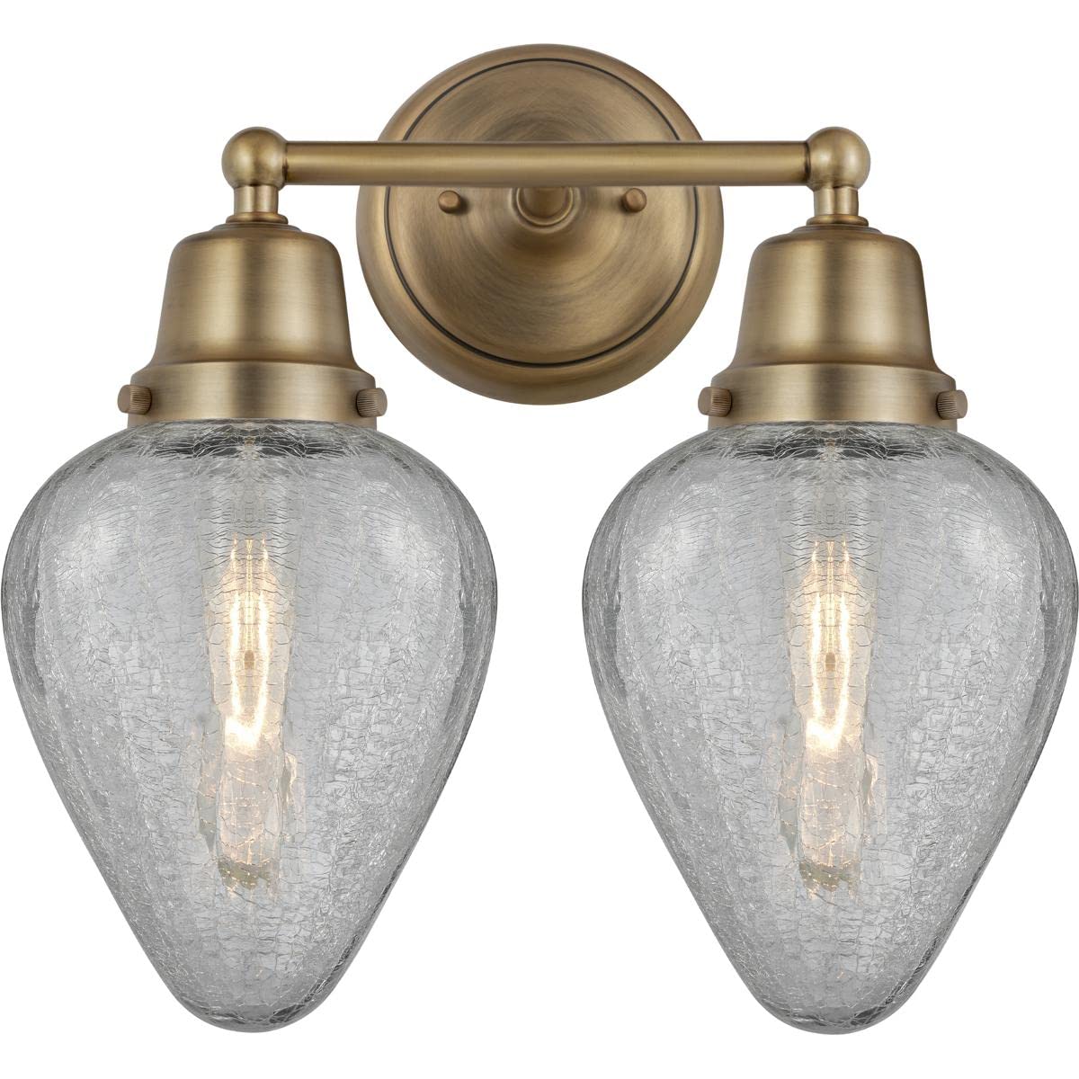 Aditi Geneseo 2-Light Bathroom Vanity Light in Brushed Brass - Modern Wall Sconce for Bathroom, Powder Room & Dressing Area Lighting