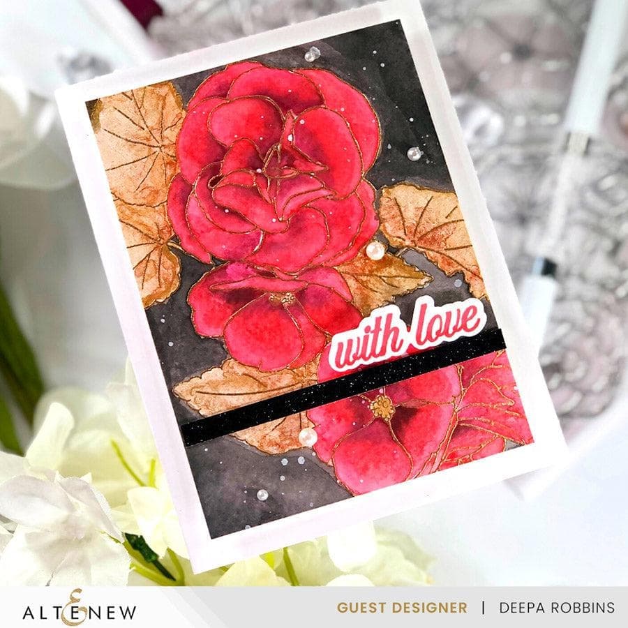 Frilly Begonia Die Cut Bundle for DIY Garden Scrapbooking - Perfect for Card Making, Home Decor, and Craft Projects