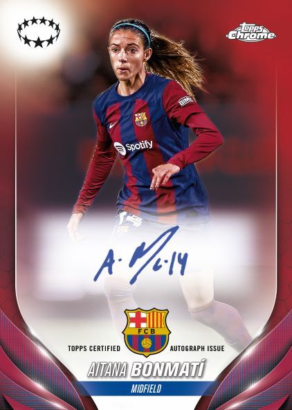 2023-24 Topps Chrome UEFA Women's Champions League Hobby Box - Collectible Soccer Trading Cards for Fans & Investors - Perfect for Card Collecting, Fantasy Leagues & Sports Memorabilia Displays