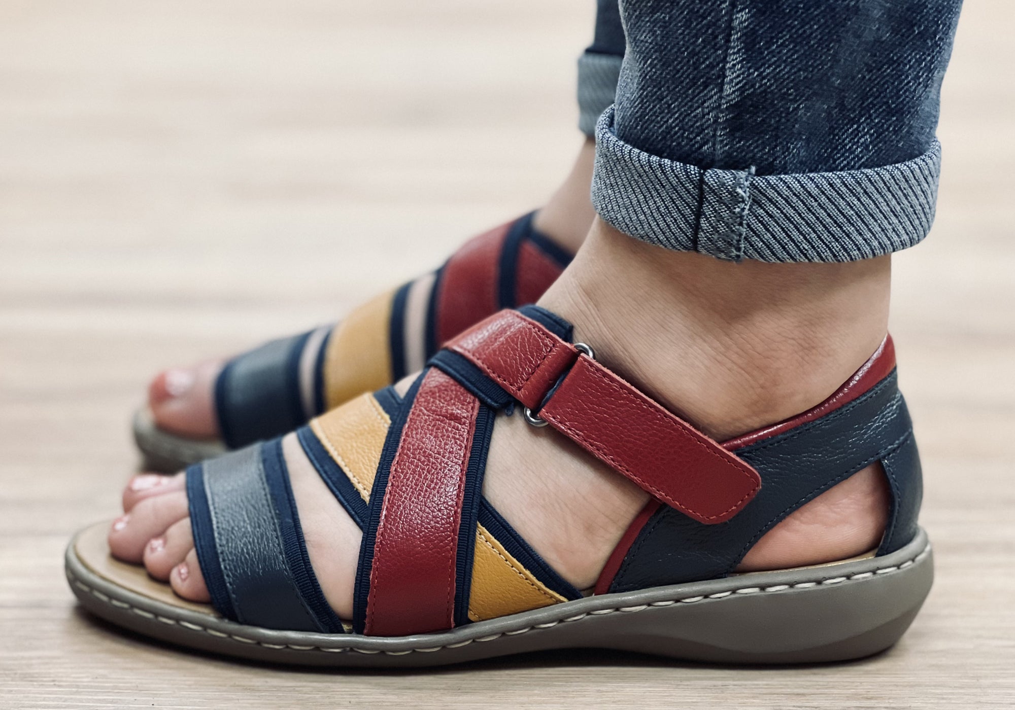 Opananken Roma Women's Comfortable Brazilian Leather Sandals - Stylish & Supportive Flip Flops for Beach, Pool, and Summer Outings