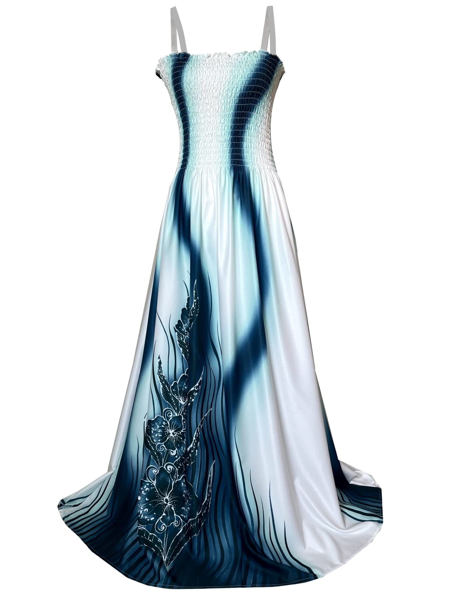 Floral Plus Size Maxi Dress for Women - Casual Long Summer Hawaiian Sundress, Sexy Sleeveless Evening Dress for Beach Vacation, Party & Date Night