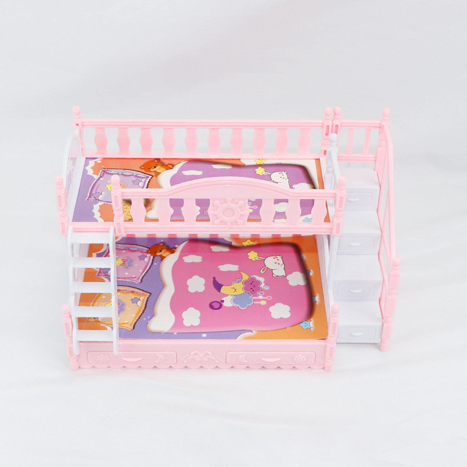 Amagogo 1:12 Scale Miniature Dollhouse Furniture Set - Replacement Bunk Beds for Dolls, Perfect for DIY Dollhouse Decor & Kids Pretend Play