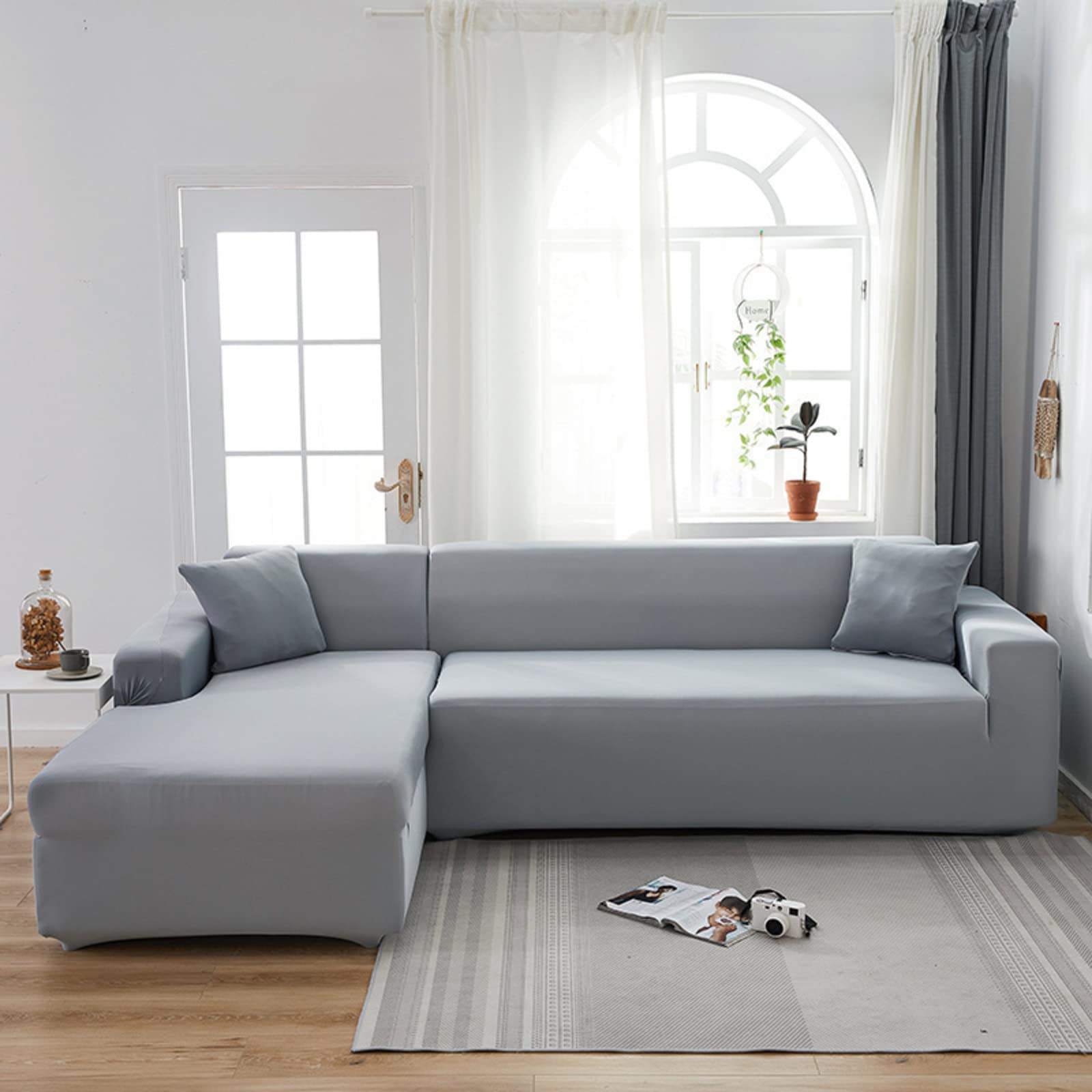 Non-Slip Waterproof Sofa Cover with Tie - XL 4 Seater Furniture Protector for Pets, Kids & Home Use | Perfect for Living Room, Indoor Seating & Family Gatherings