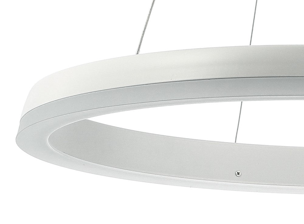 Baxter Modern Contemporary Aluminum Integrated LED Hoop Pendant Light Fixture - Sleek Minimalist Ceiling Lighting for Dining Room, Kitchen, Living Room & Bedroom