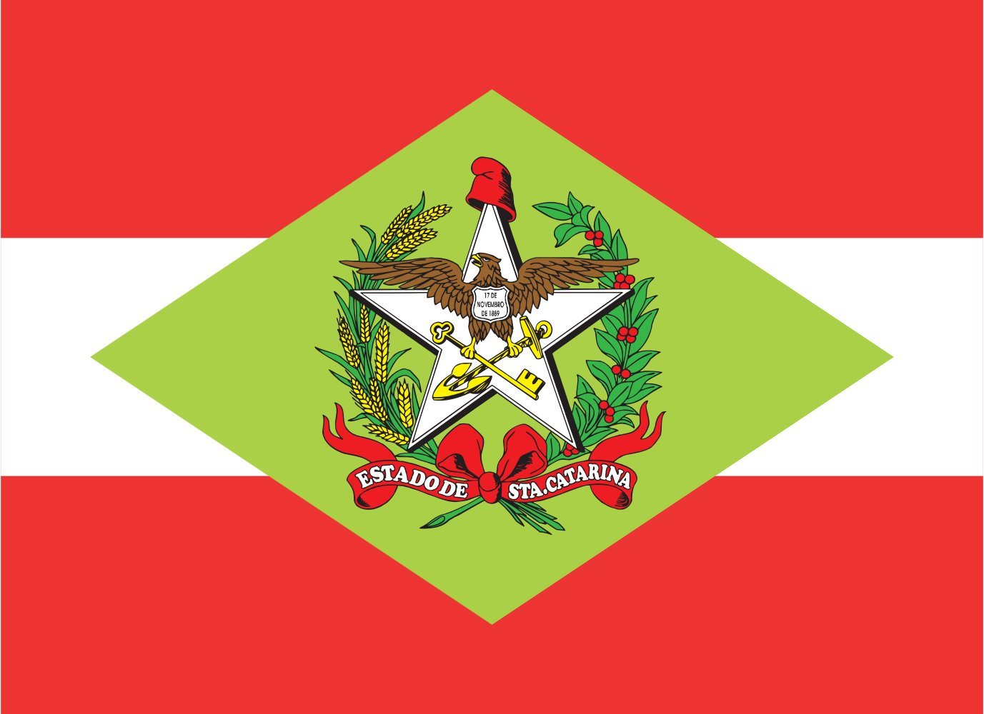 XXL Santa Catarina Landscape Flag - 3.375m² (36sqft) - 160x220cm (60x85inch) - 100% German-Made Durable Outdoor Flag for Patio, Garden & Beach Decor