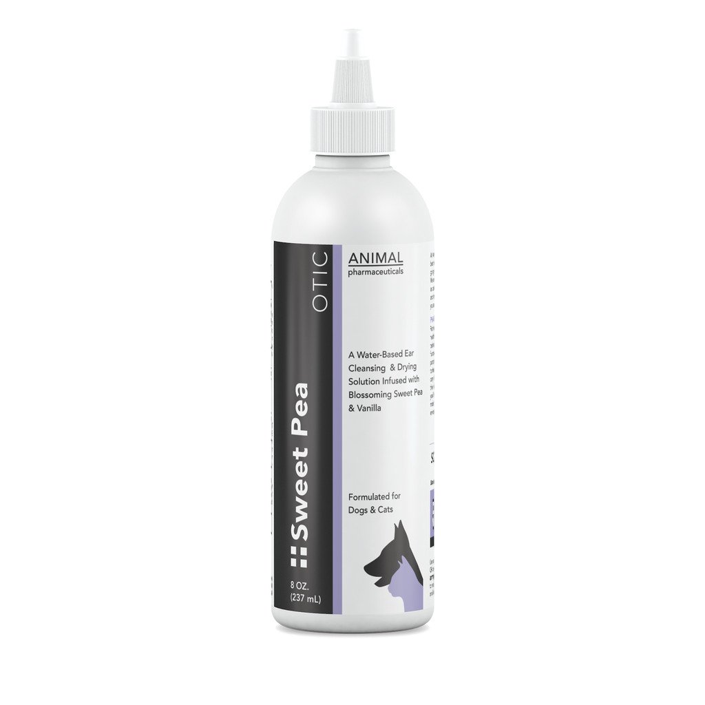 Sweet Pea Otic Cleaner for Dogs & Cats - 8 oz Gentle Ear Cleaning Solution - Removes Wax & Debris - Soothes Itchy Ears - Perfect for Regular Pet Ear Care & Maintenance