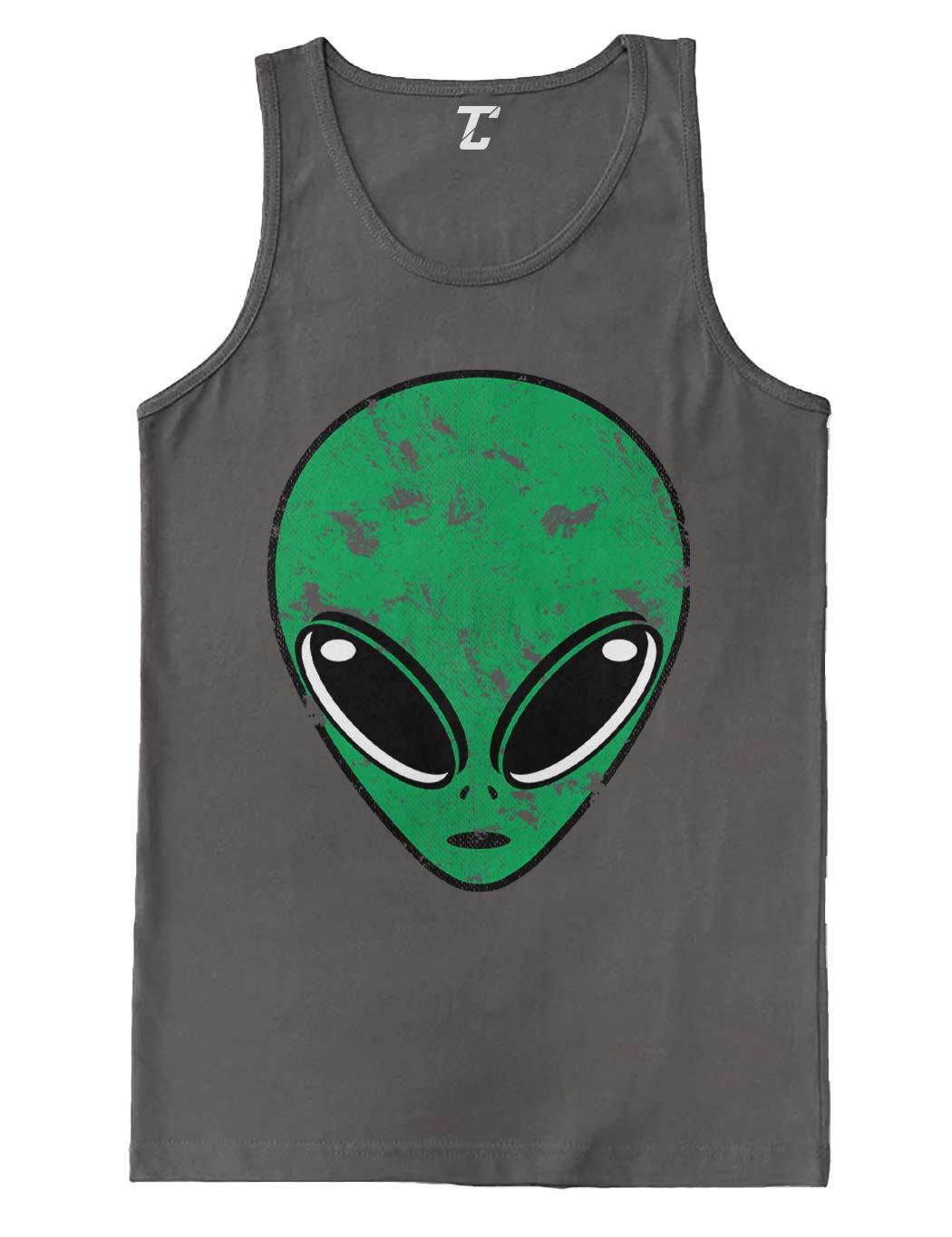 Alien Head Martian Outer Space Men's Tank Top - Sci-Fi Graphic Tee for Space Enthusiasts | Perfect for Cosplay, Comic Con & Casual Wear