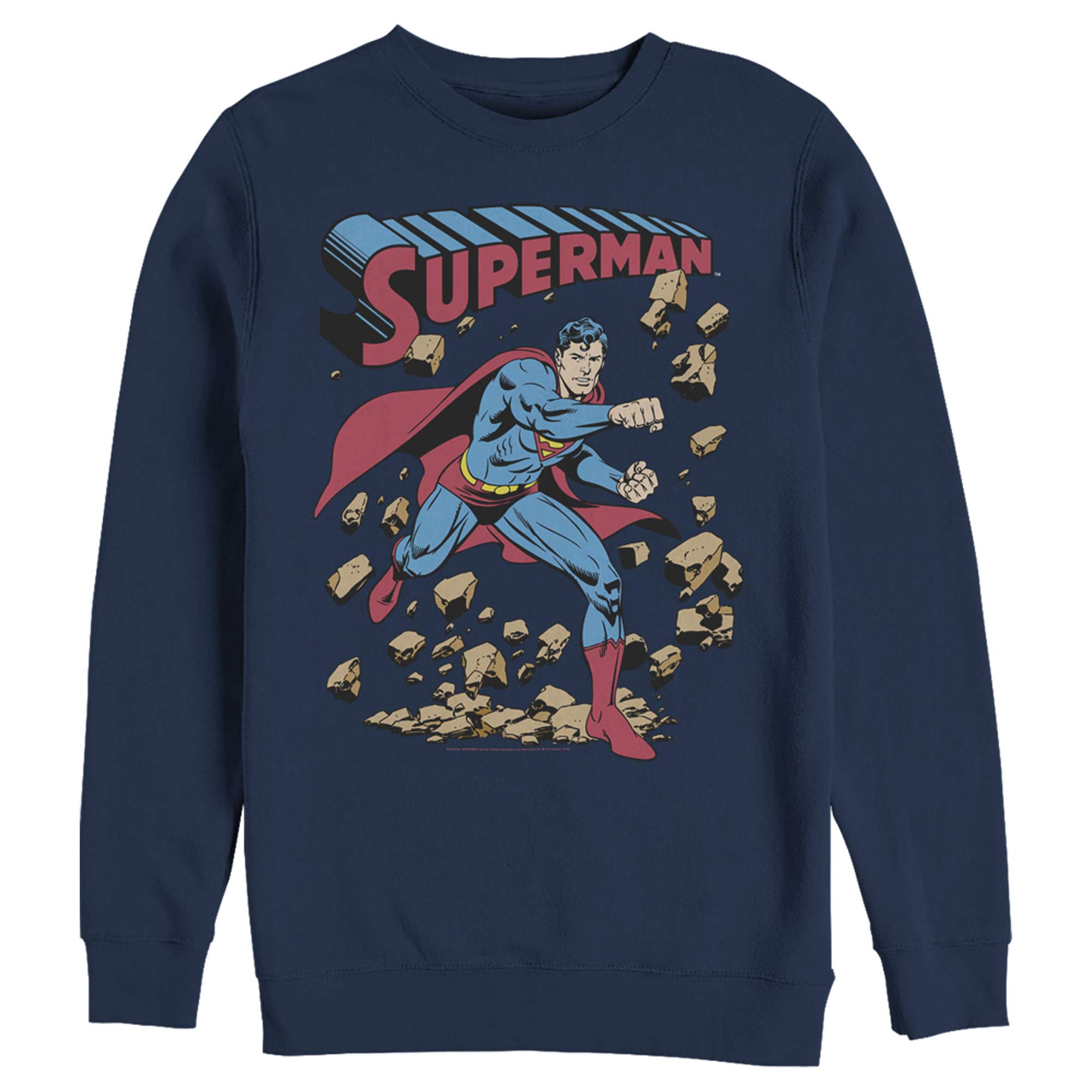 Superman Hero Break Barriers Sweatshirt for Men | Comfortable Graphic Pullover Hoodie | Perfect for Cosplay, Comic Con & Casual Wear