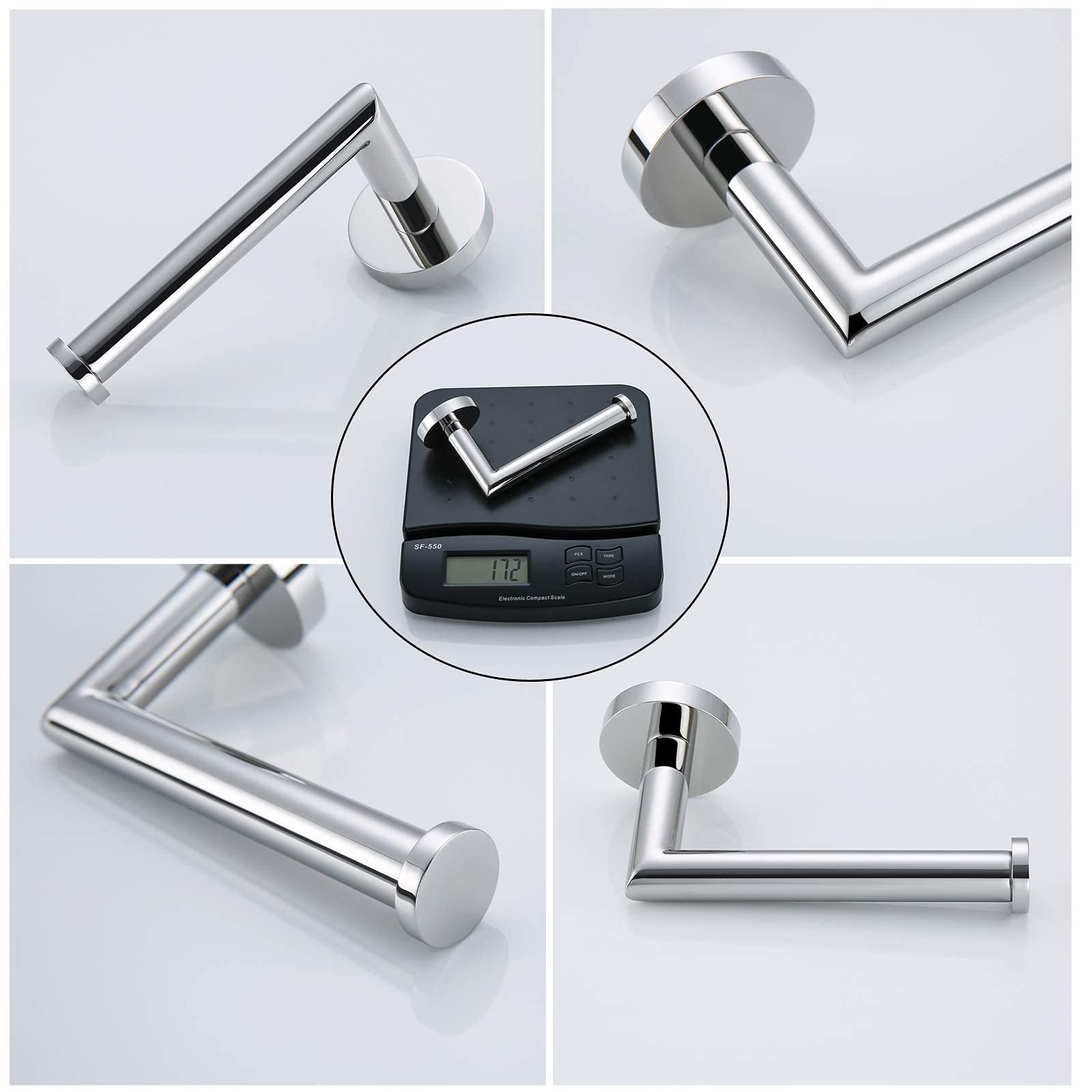 Polished Chrome Toilet Paper Holder - SWHYGER SUS304 Stainless Steel Wall Mounted Bathroom Tissue Roll Dispenser (96018-6C) - Perfect for Modern Homes, Apartments & Luxury Hotels