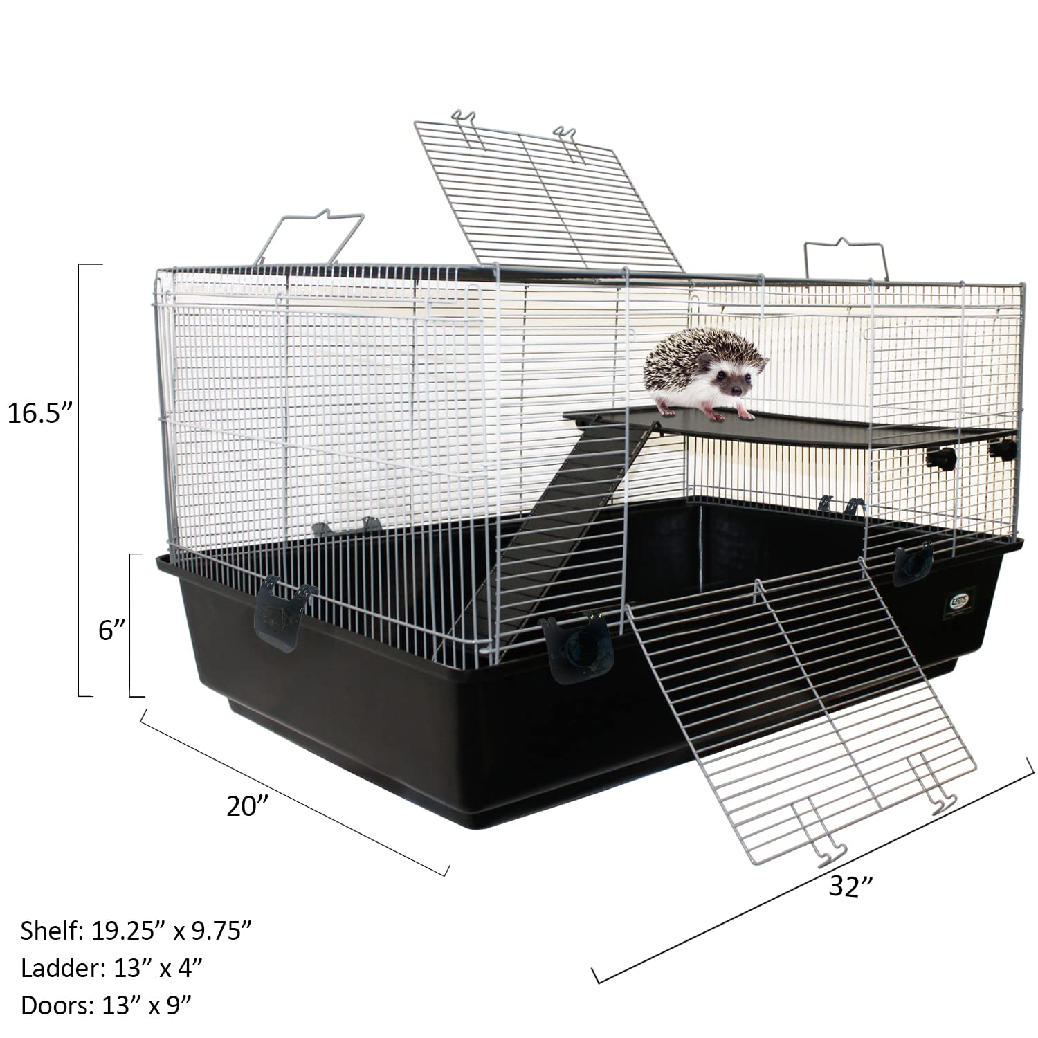Exotic Nutrition Hedgehog Home & Starter Kit - Durable Cage, Exercise Wheel, Healthy Hedgehog Food, Natural Treats, Multi-Vitamin & Hideout for Small Pets - Perfect for Hedgehog Habitat Setup & Daily Care