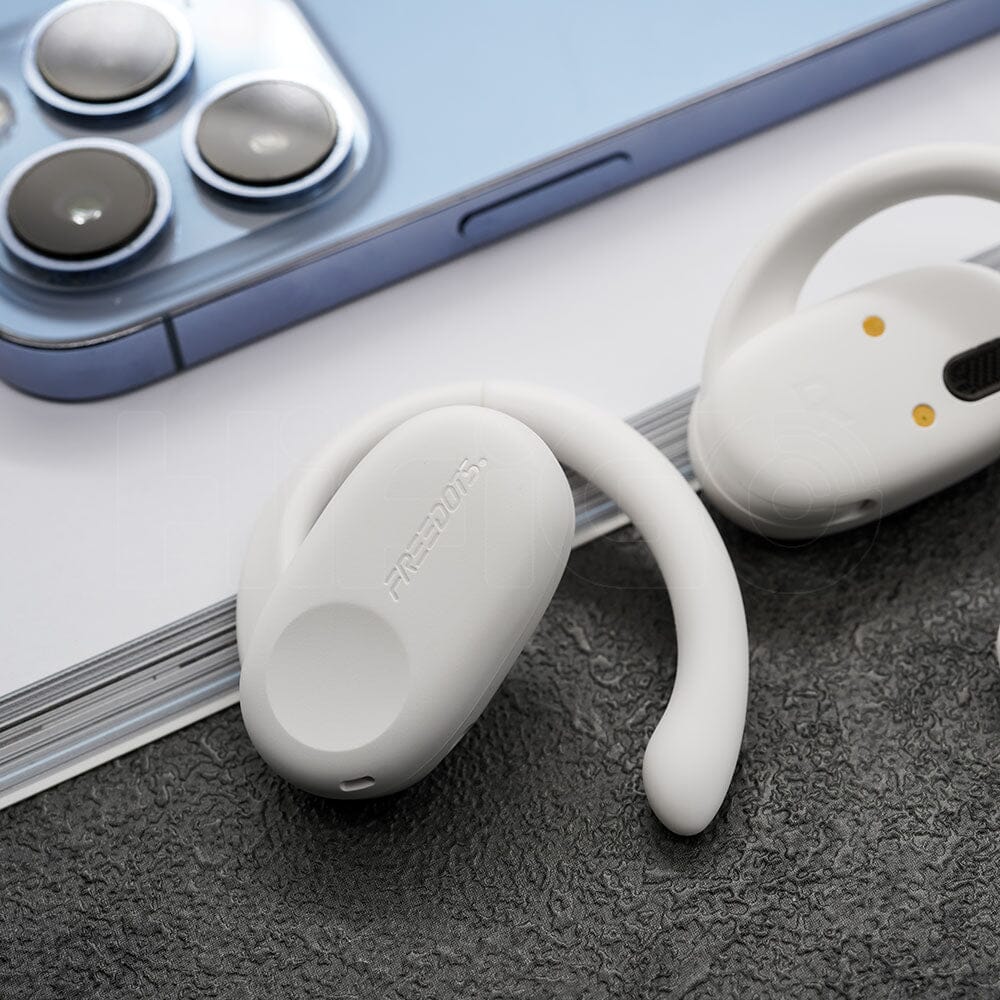 FREEDOTS C1 Bluetooth 5.1 True Wireless Open Ear Earbuds - Hands-Free Calling, HD Sound for Running, Cycling & Office Work