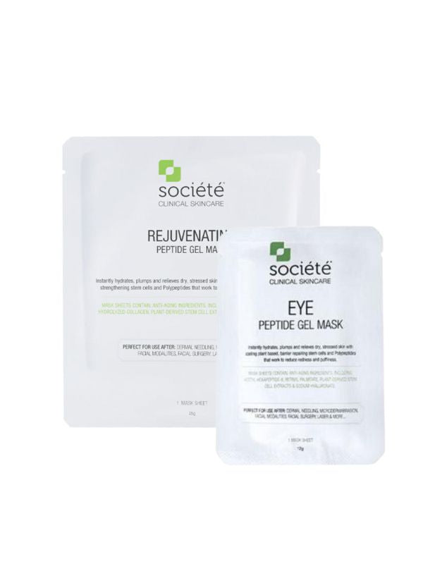 Societe Peptide Mask Duo - Anti-Aging Face Mask Set for Hydration & Wrinkle Reduction | Perfect for Nighttime Skincare & Spa Days