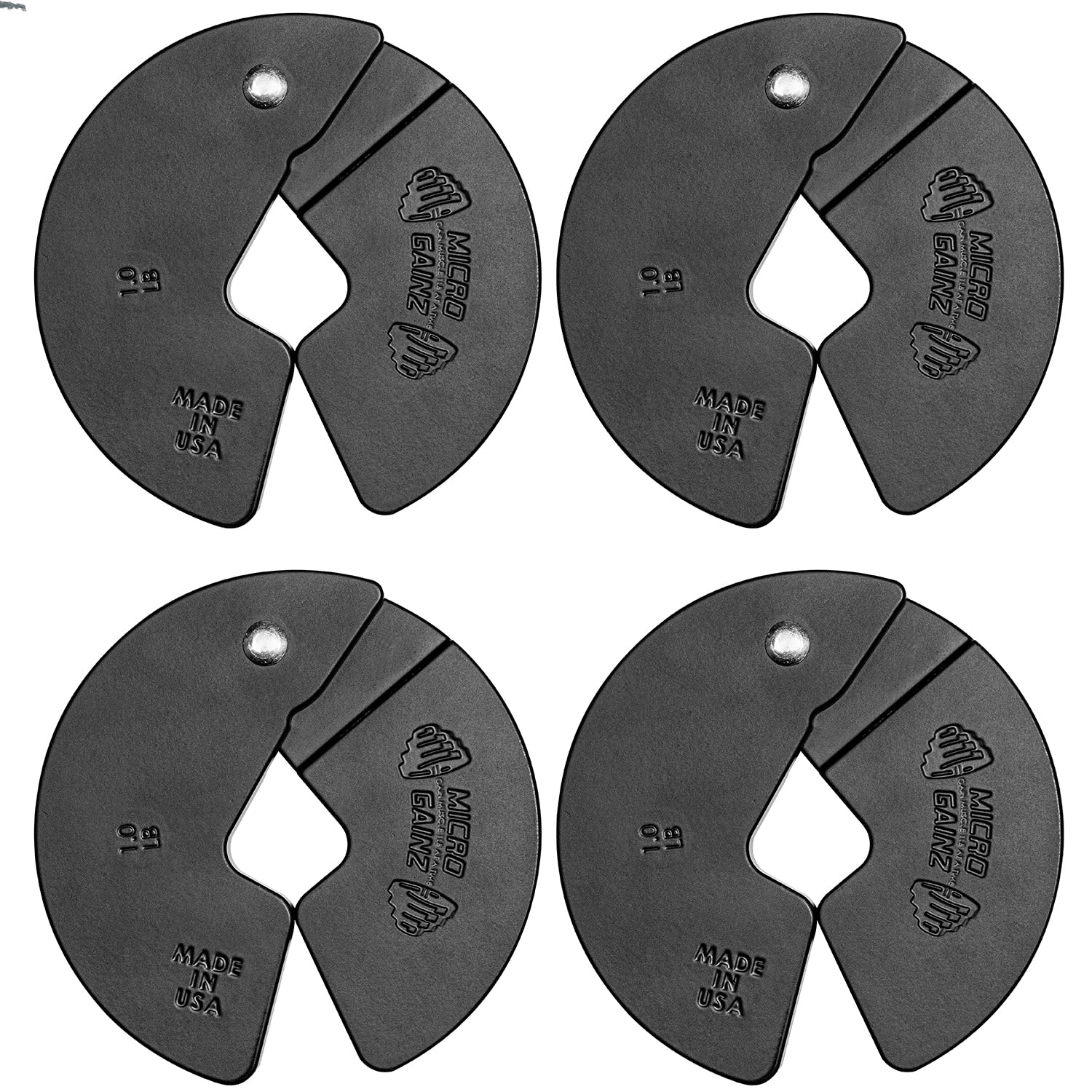 Micro Gainz 1LB Dumbbell Fractional Weight Plates Set (2 or 4 Pieces) - Premium USA-Made Micro Loading Weights for Dumbbell Training - Perfect for Strength Building, Home Gym & Progressive Overload Workouts