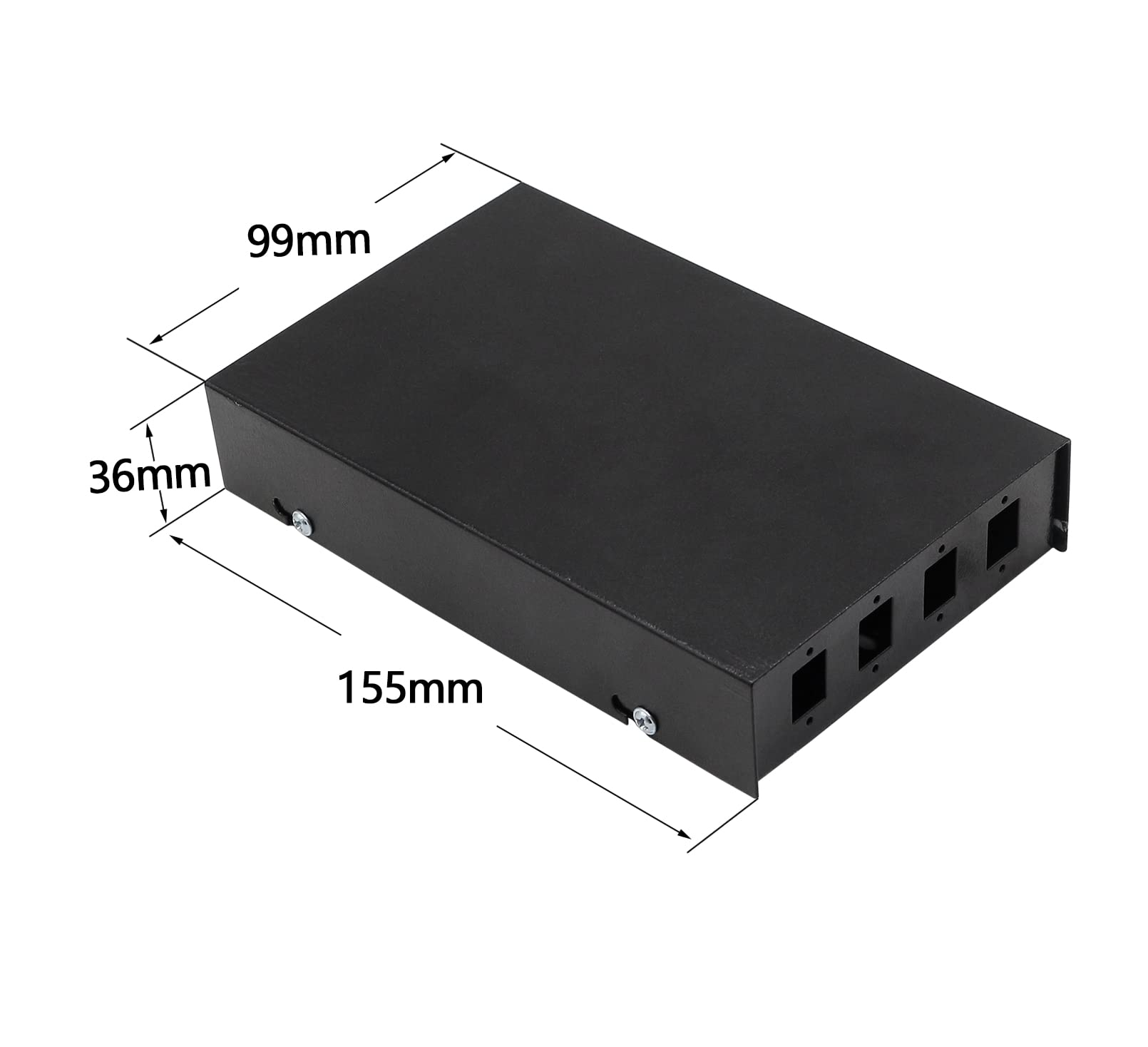 PNGKNYOCN 4 Port Fiber Optic Terminal Junction Box - Compact No Burr Pigtail Termination Box for FTTH/FTTP Networks - Ideal for Home, Office & Data Center Fiber Optic Cable Management