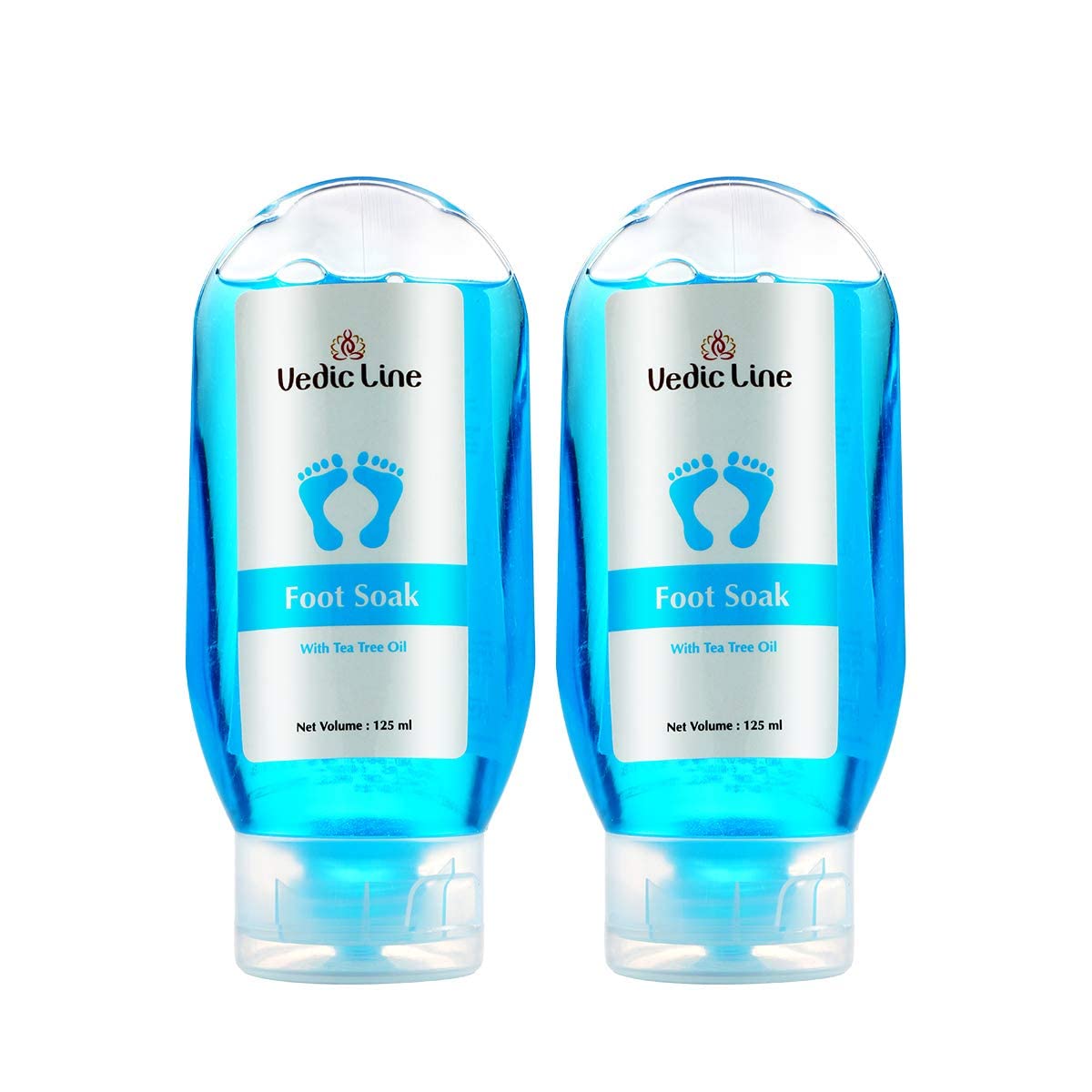 Vedicline Foot Soak with Tea Tree Oil - Relieves Muscle Pain & Inflammation for Soft Feet | Pack of 2 (250ml Each) | Perfect Valentine's Gift & Spa Day Essential for Relaxation & Self-Care