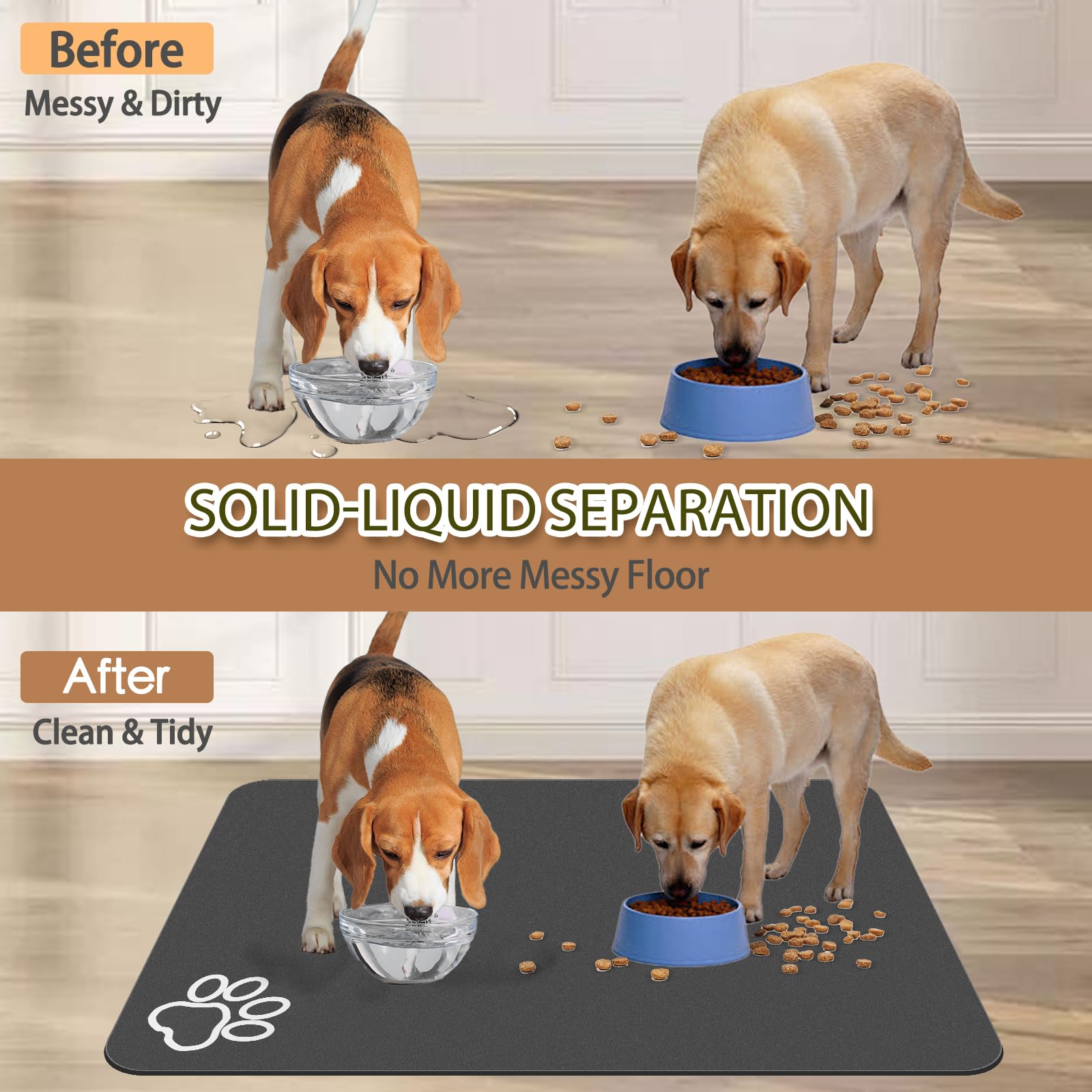 Premium Absorbent Dog Food Mat - Extra Large 36.5
