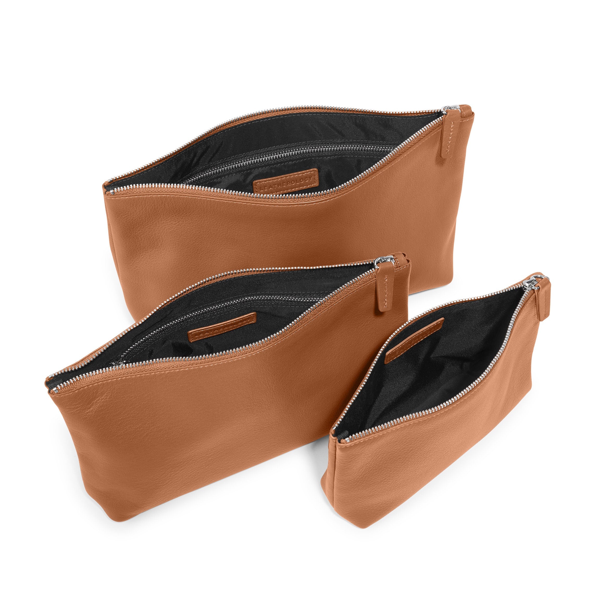 Premium Cognac Standing Pouch Trio - Elegant & Leak-Proof Liquor Bags for Gifts, Travel & Home Bar Storage