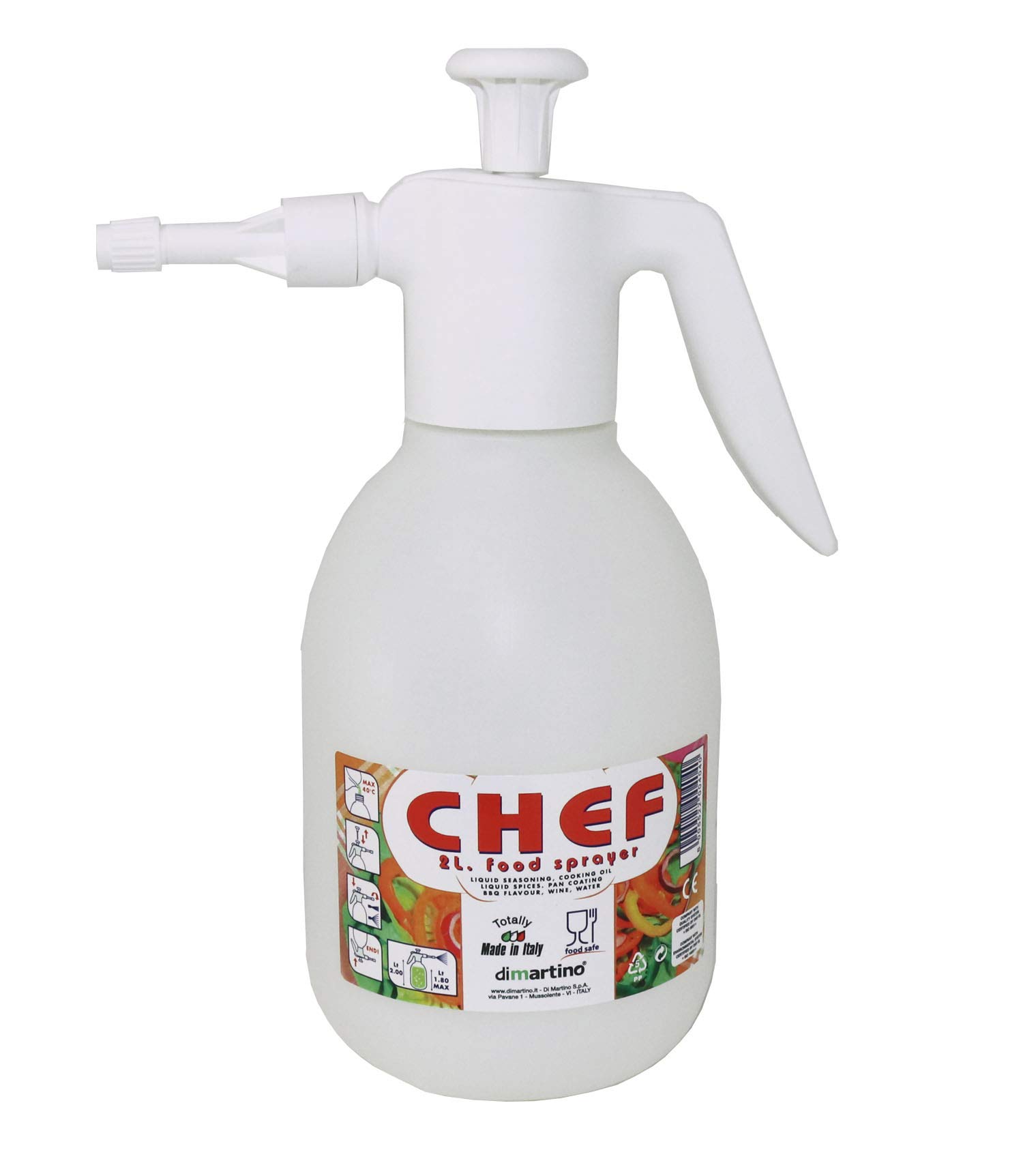 BPA-Free Food Grade 2L (67 oz) Sprayer Pump for Water, Vinegar, Milk, Juice, Beer & Liquor - Perfect for Kitchen, Bar, Brewing & Home Cleaning (1 Bottle)