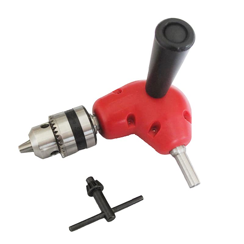 90 Degree Angle Drill Attachment - Right Angle Extension Chuck with Key for Electric & Cordless Drills - Perfect for Tight Spaces & DIY Projects - Utoolmart 1-Piece Set
