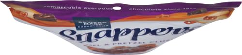 Edward Marc Snappers Sweet Caramel & Pretzel Clusters - Crunchy Dark Chocolate Covered Pretzel Snacks with Sea Salt - Perfect for Parties, Gifts & Family Snacking - 6oz (1 Pack)