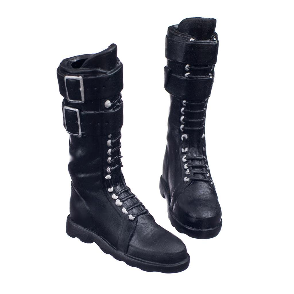 12 Inch Black 1/6 Scale Long Boots for Female Action Figures - Perfect for Doll Collectors, Cosplay & Display Scenes