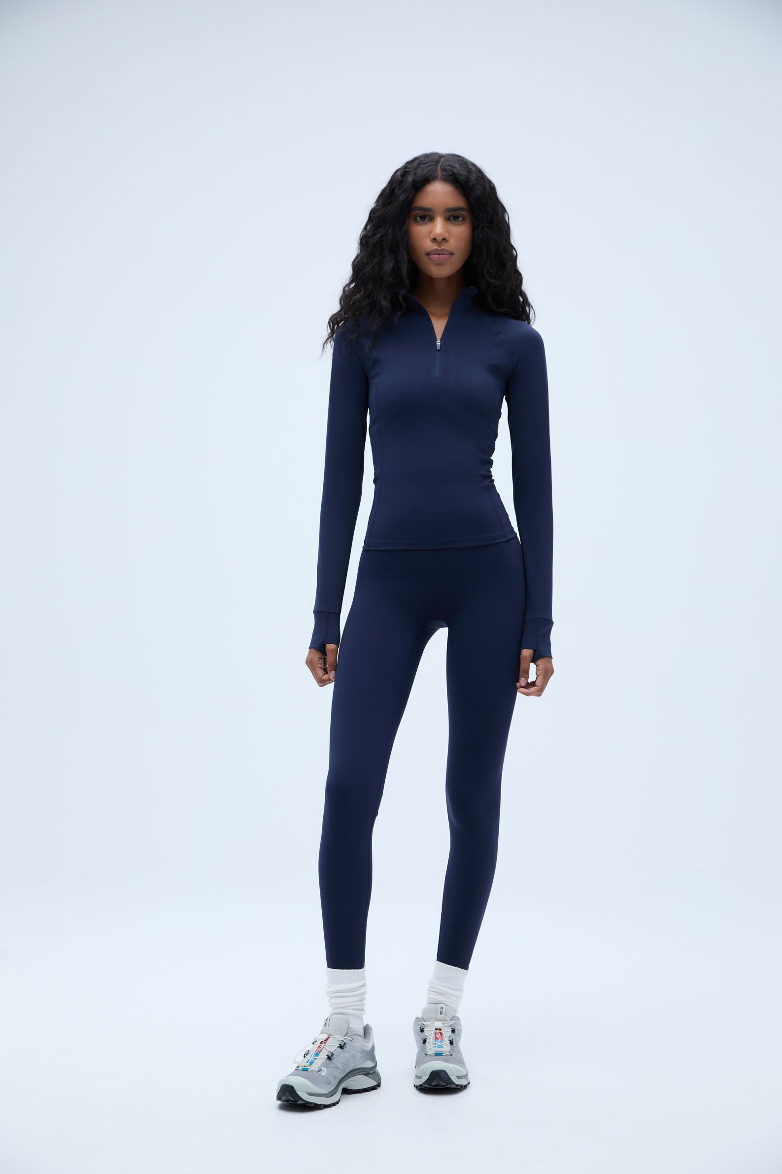 Ultimate Long Sleeve Quarter Zip Top for Men & Women | Comfortable Navy Blue Pullover | Perfect for Hiking, Golf & Casual Wear