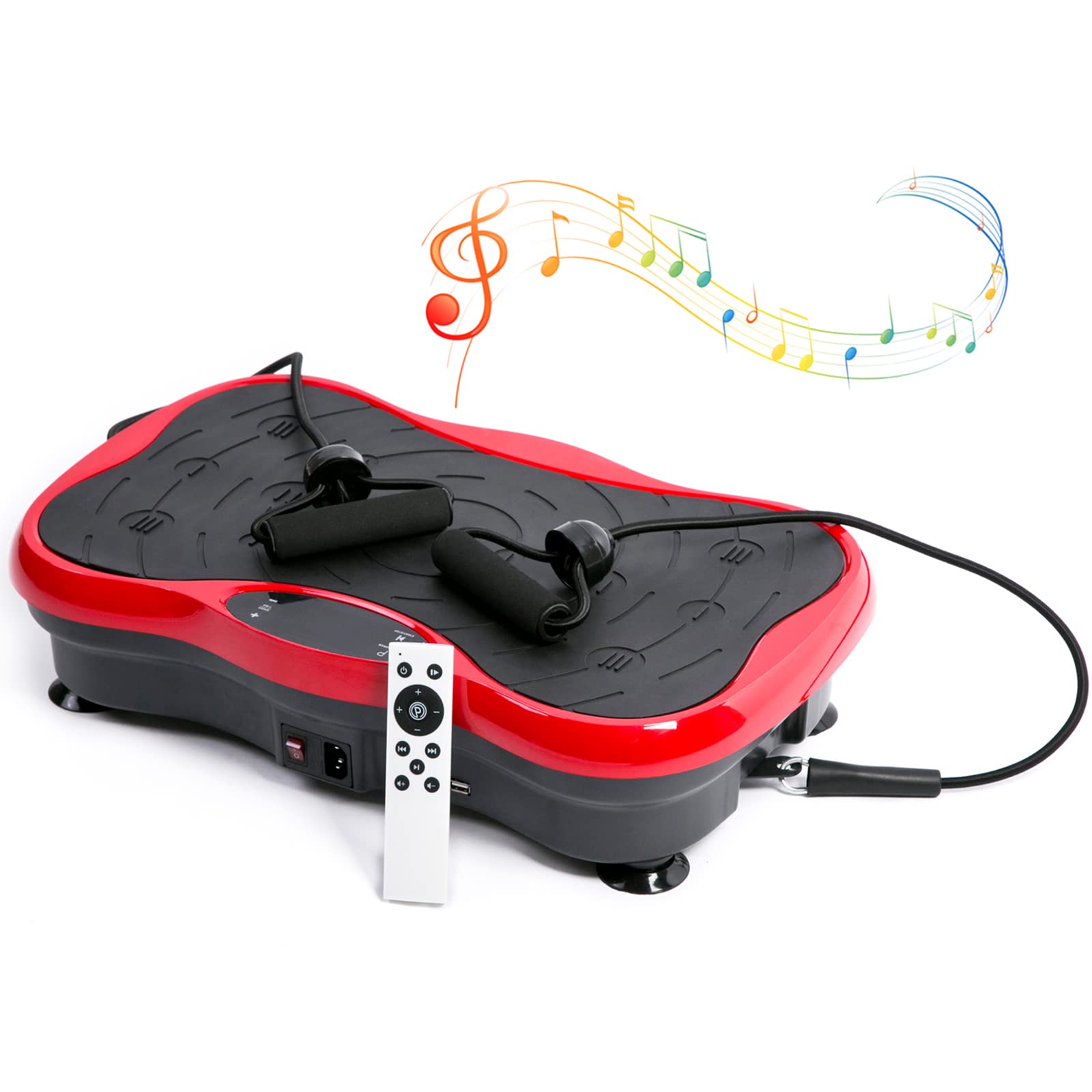 Whole Body Vibration Plate Exercise Machine for Weight Loss, Toning & Fitness - Home Gym Equipment with Resistance Bands | Ideal for Home Workouts, Muscle Recovery & Cellulite Reduction