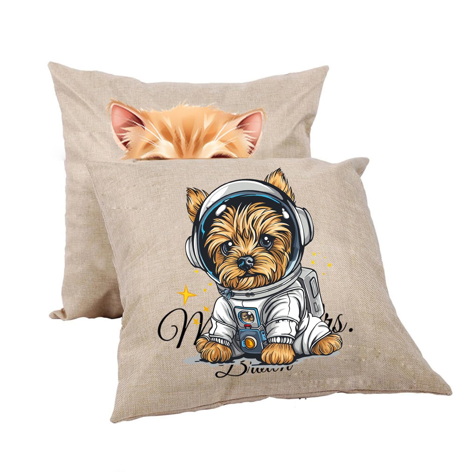 3D Sublimation Blank Linen Pillow Cases with Invisible Zippers - Fashionable Cushion Covers (50pcs/Carton) - US Stock - Perfect for Home Decor, Bedroom Accessories & Gift Giving