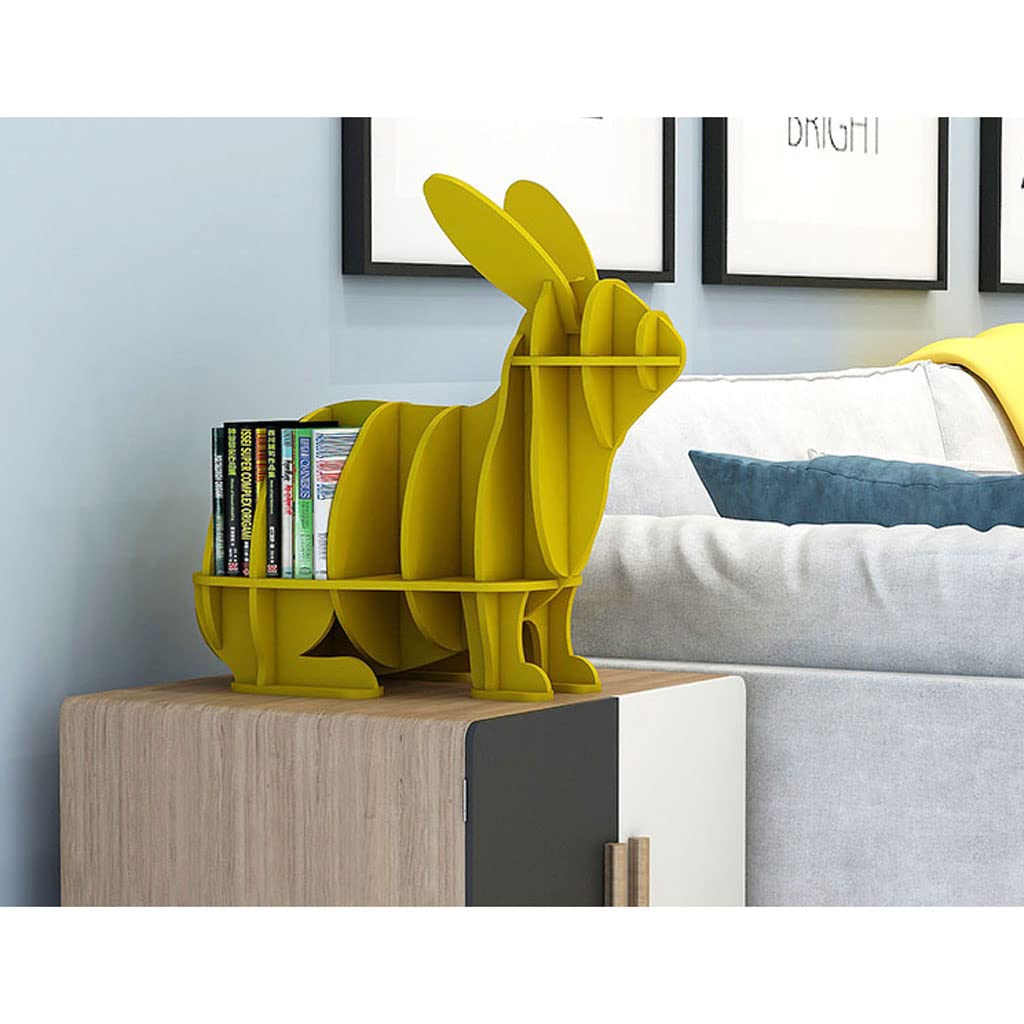Animal Shaped Bookcase - Rabbit Bookshelf for Kids, Cute Floor Standing Book Storage Rack, Playroom & Children's Room Decor - Perfect for Nursery, Bedroom & Reading Nook Organization