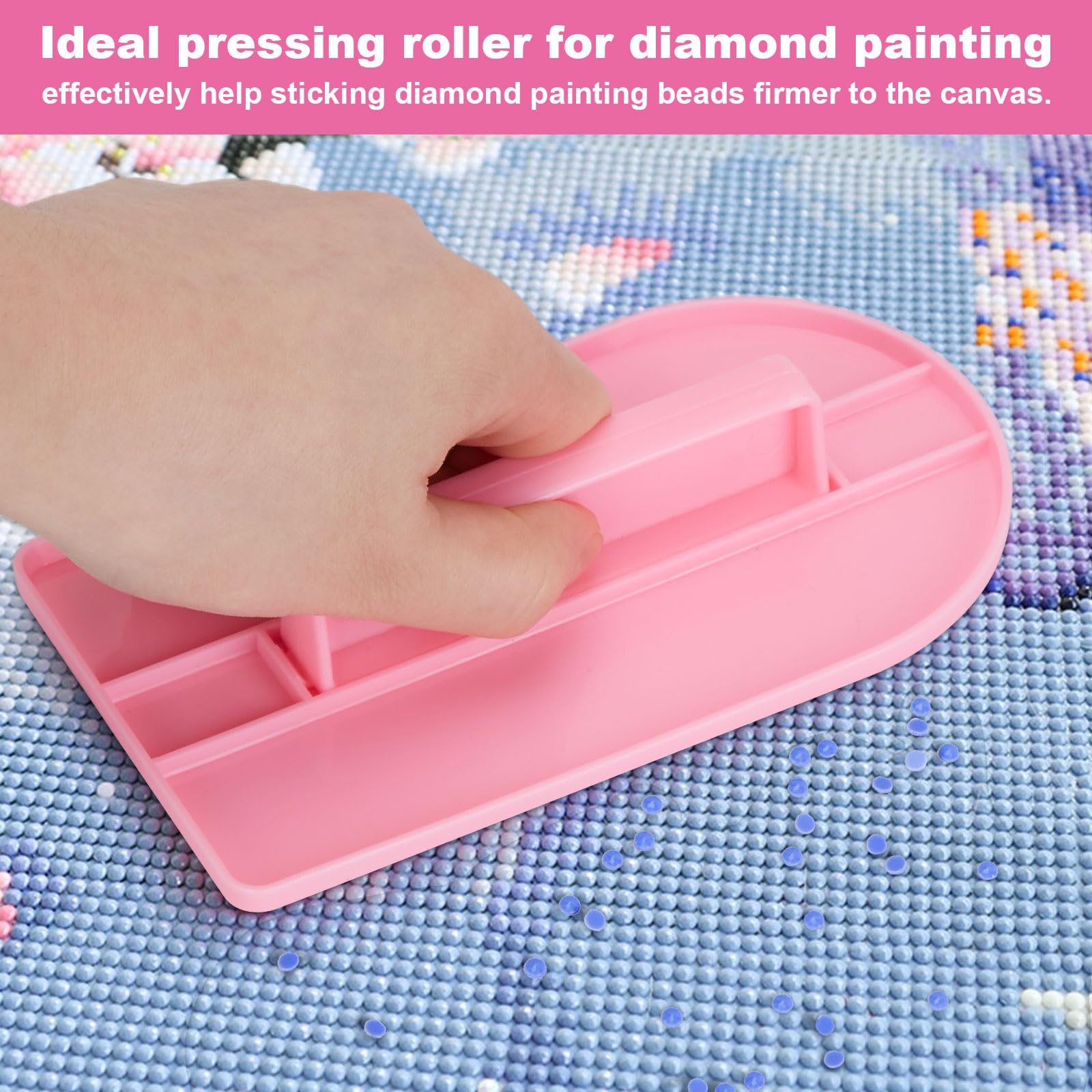 Diamond Painting Storage Box with 60 Slots - Portable Art Tool Organizer for DIY Diamond Painting, Jewelry Beads & Craft Accessories | Perfect for Home Decor, Travel & Gift Giving (Pink)