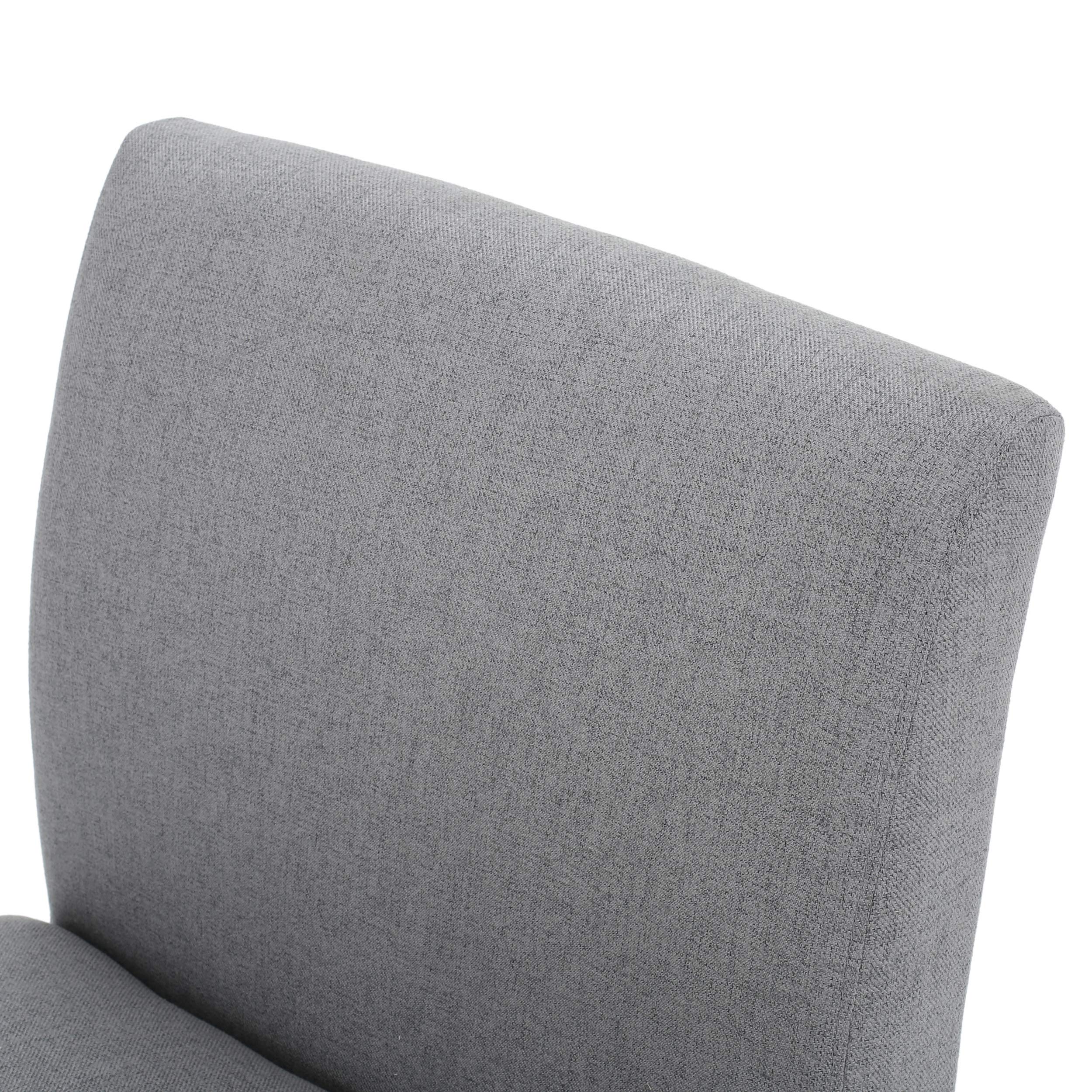 Christopher Knight Home Kassi Fabric Accent Chair - Grey Upholstered Living Room Chair for Small Spaces, Bedroom or Office - Comfortable Modern Lounge Seating for Home Decor