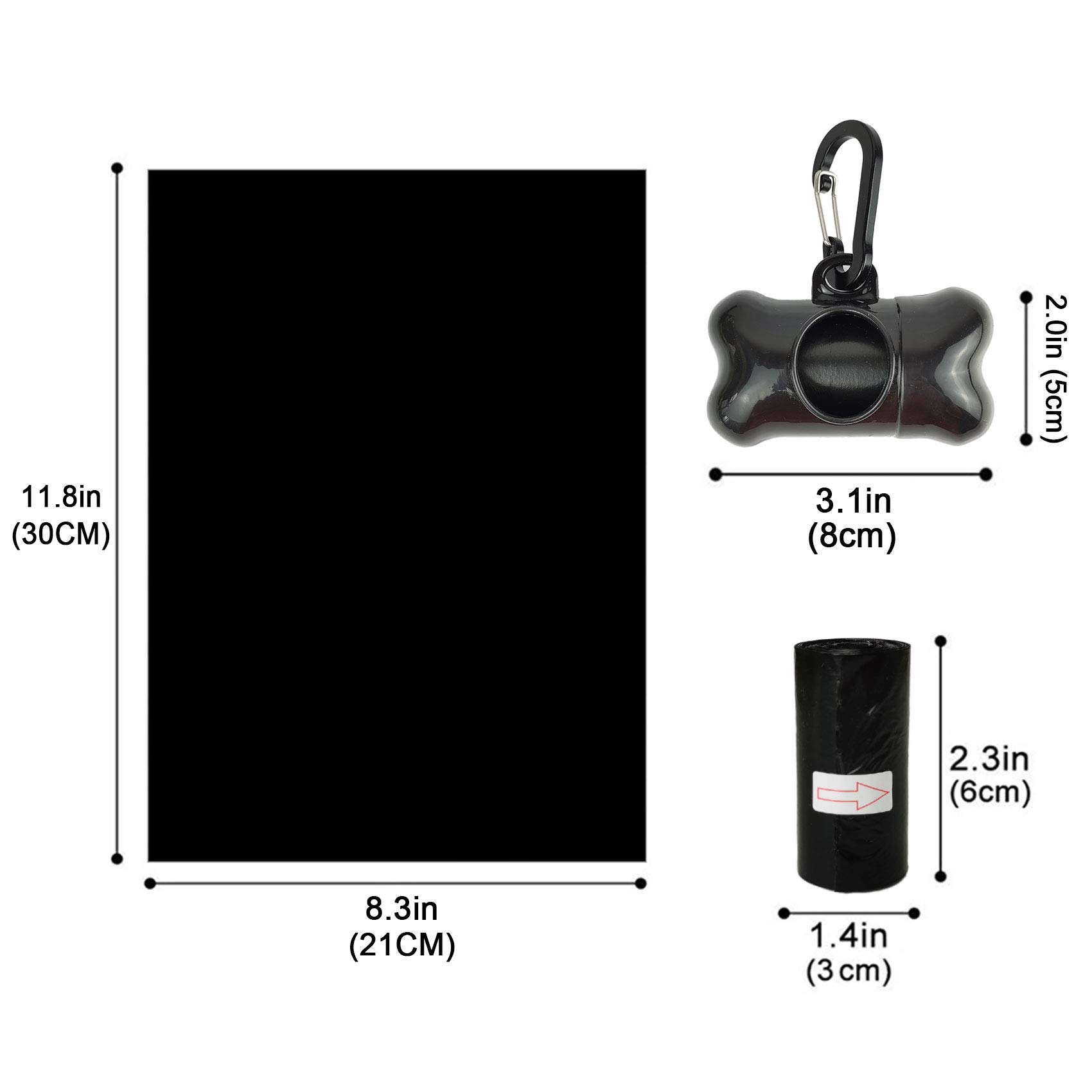 Premium Dog Poop Bags - 750 Count Pet Waste Bags with Dispenser & Leash Clip (50 Rolls, Black) | Biodegradable, Extra Thick & Scented for Easy Cleanup | Perfect for Walks, Parks & Travel with Your Dog