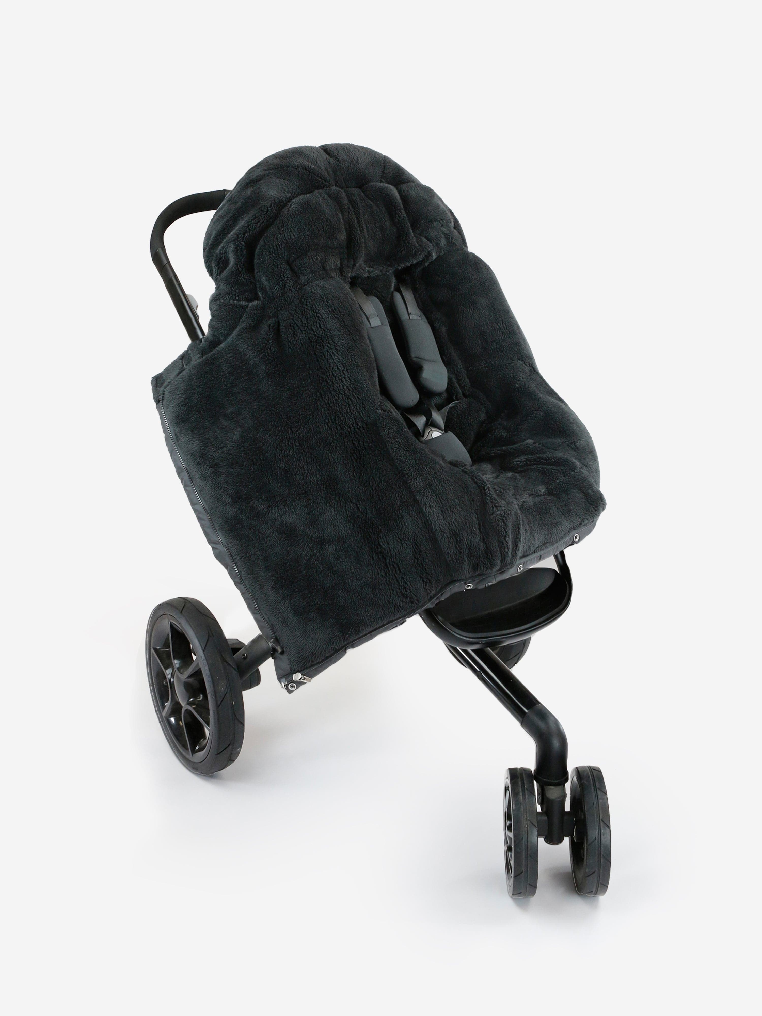 7AM Enfant Evolution Nest Baby Blanket - Soft & Breathable Black Swaddle for Newborns (97.8 x 44.5 x 5.1 cm) - Perfect for Stroller, Car Seat & Crib Use