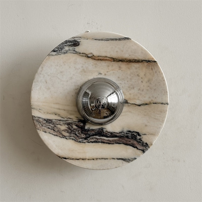 Calacatta Marble Wall Sconce Light - Modern Gold Finish Bathroom Vanity Lighting for Bedroom, Hallway & Living Room Decor