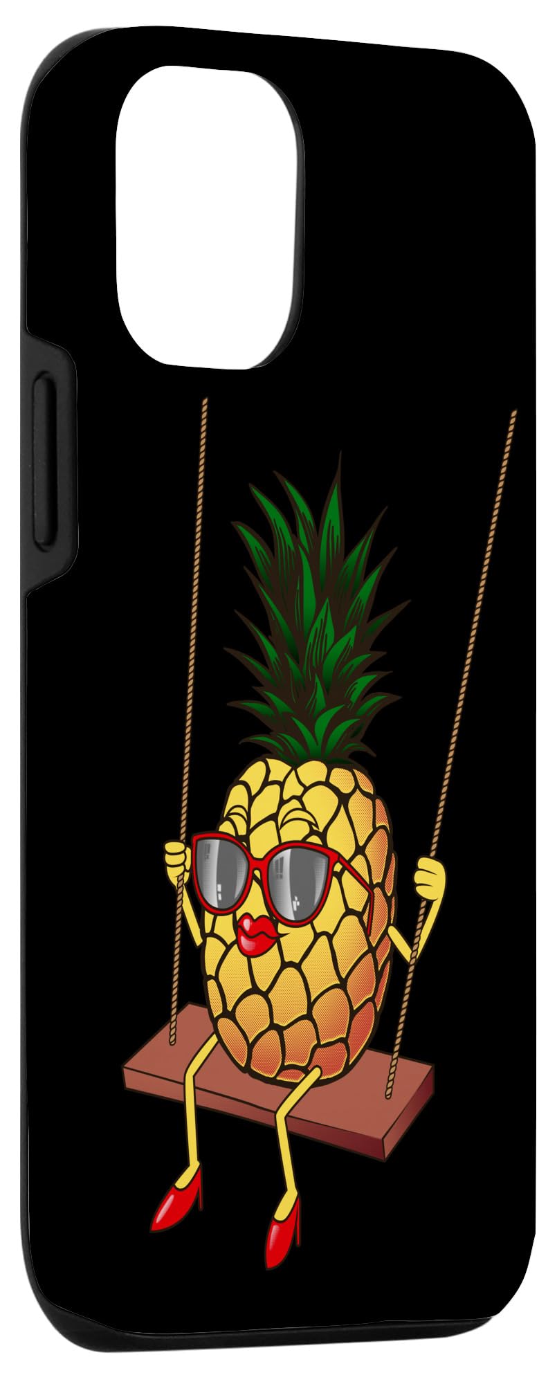 Funny Swinging Pineapple iPhone 12/12 Pro Case - Cute Gift for Men & Women Who Love Pineapples | Perfect for Beach Vacations, Summer Parties & Tropical Theme Events