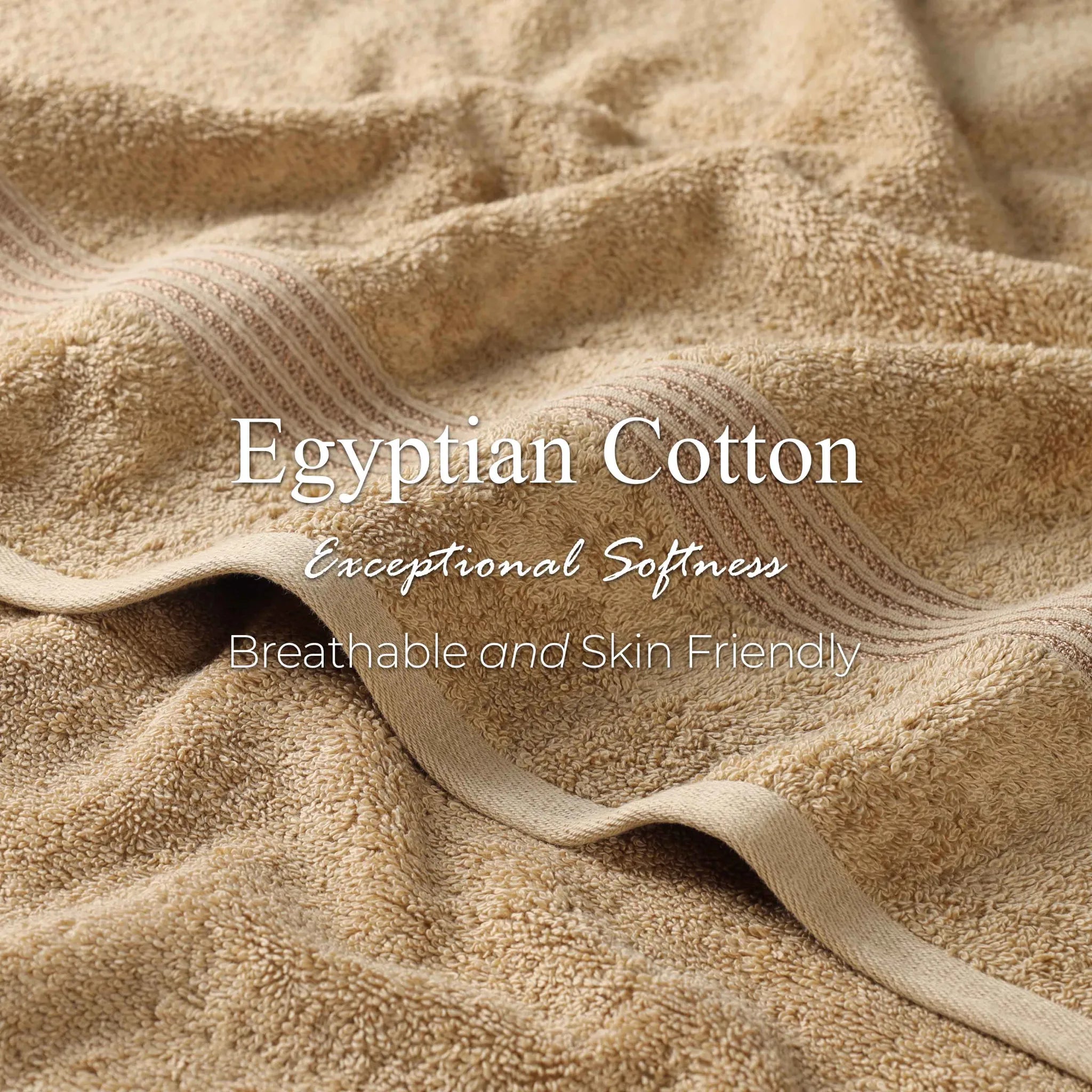 Premium 100% Egyptian Cotton Plush Hand Towels - Ultra Soft & Absorbent Bath Towel Set of 8 for Bathroom, Kitchen & Spa Luxury (24x16 Inches)
