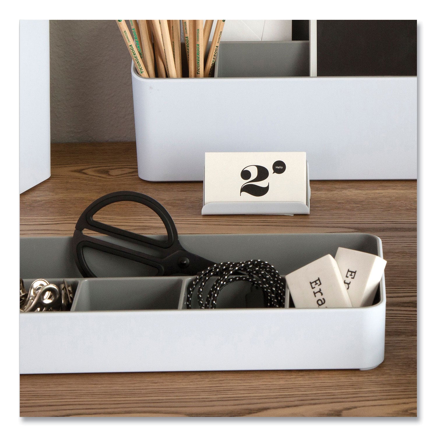 Advantus Fusion Double Sided Business Card Holder - Holds 2.25