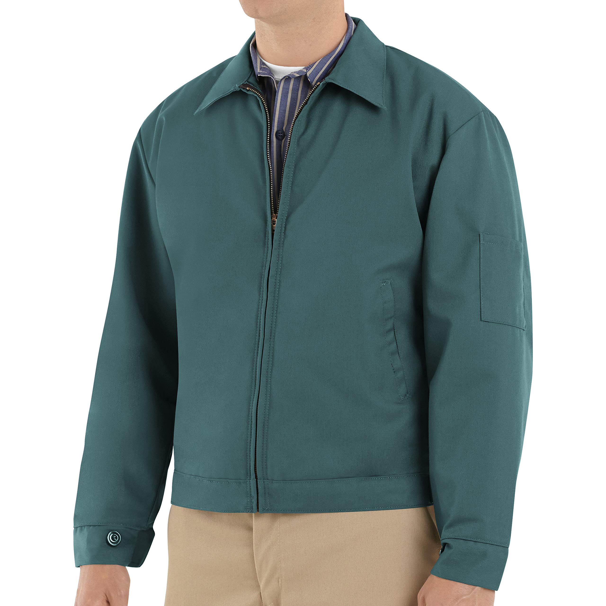 Red Kap Men's Slash Pocket Jacket - Durable Workwear with Multiple Pockets for Tools & Essentials | Ideal for Construction, Outdoor Work & Casual Wear