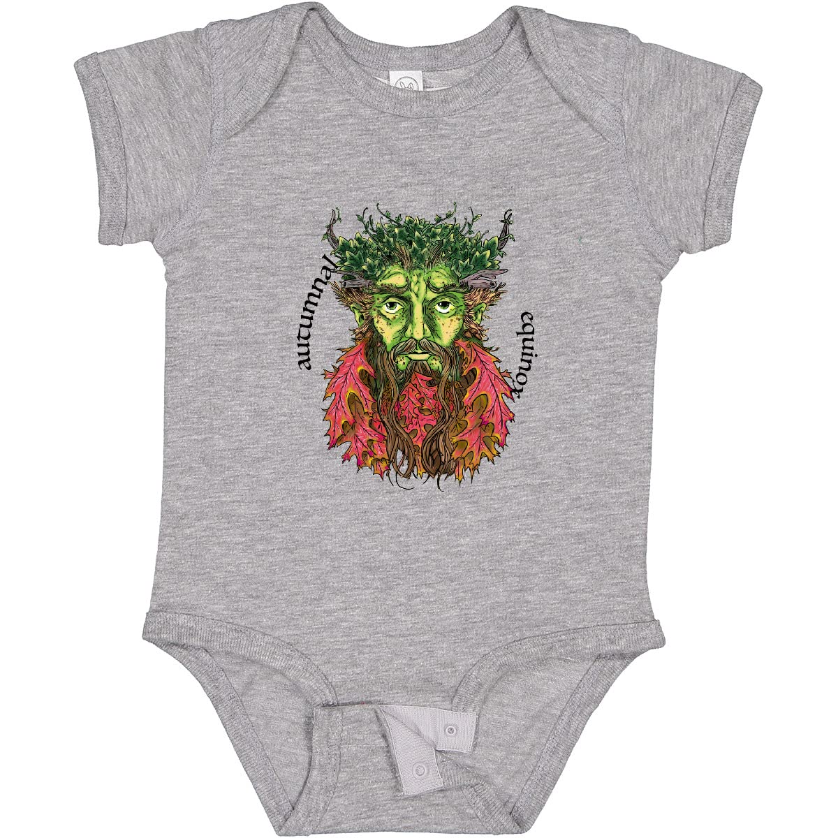 Inktastic Autumnal Equinox Green Man Fall Baby Bodysuit - Cute Autumn Outfit for Infants & Seasonal Photo Shoots