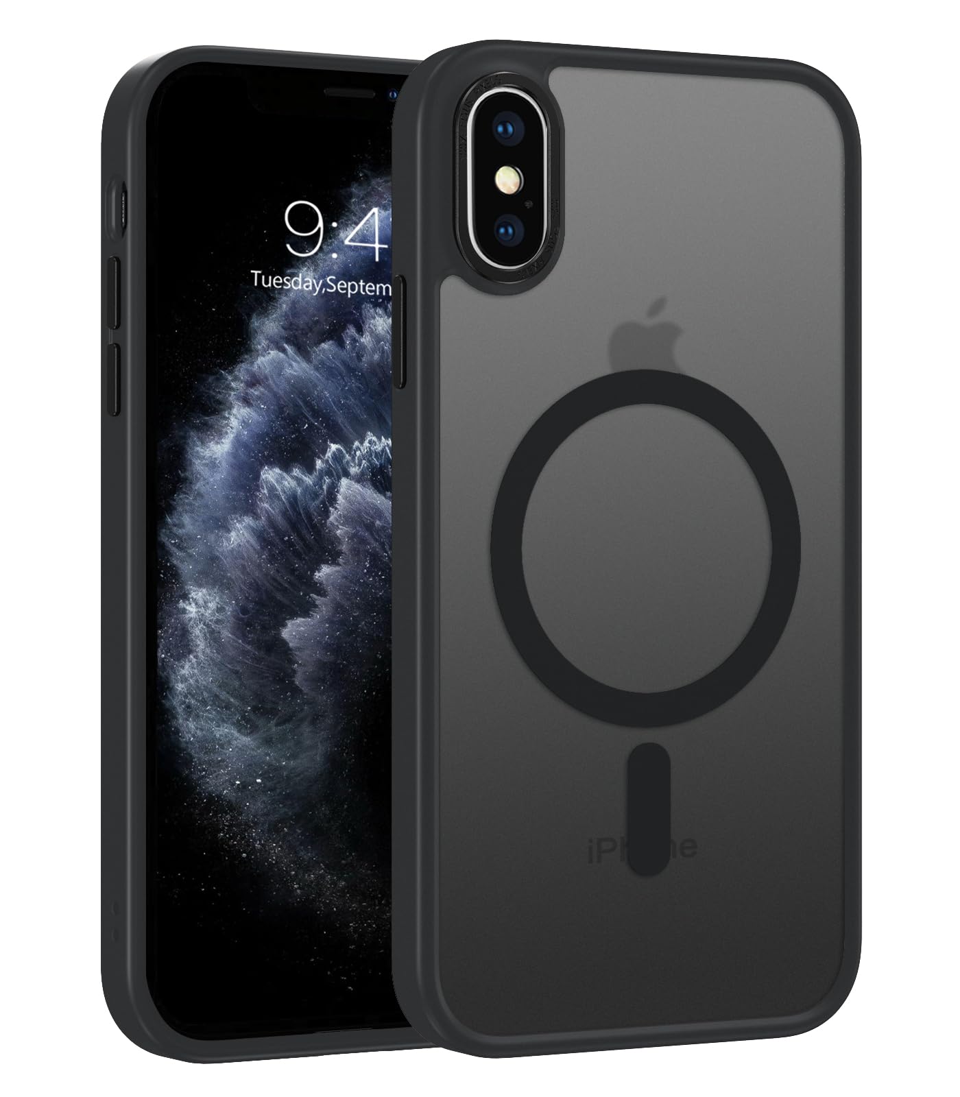 Telaso Magnetic Case for iPhone Xs Max - Magsafe Compatible, Matte Finish, Anti-Scratch & Non-Slip Military Protection - Perfect for Wireless Charging & Everyday Use (Black)