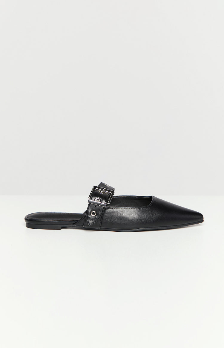 Billini Halsy Black Mules for Women - Comfortable Slip-On Shoes with Chunky Heel - Perfect for Casual Outfits, Office Wear & Date Nights